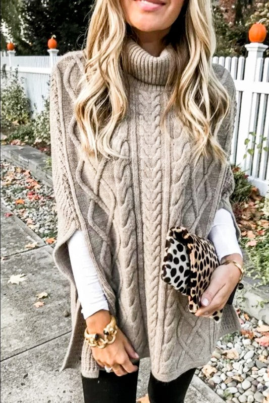 Oatmeal Comfort Poncho