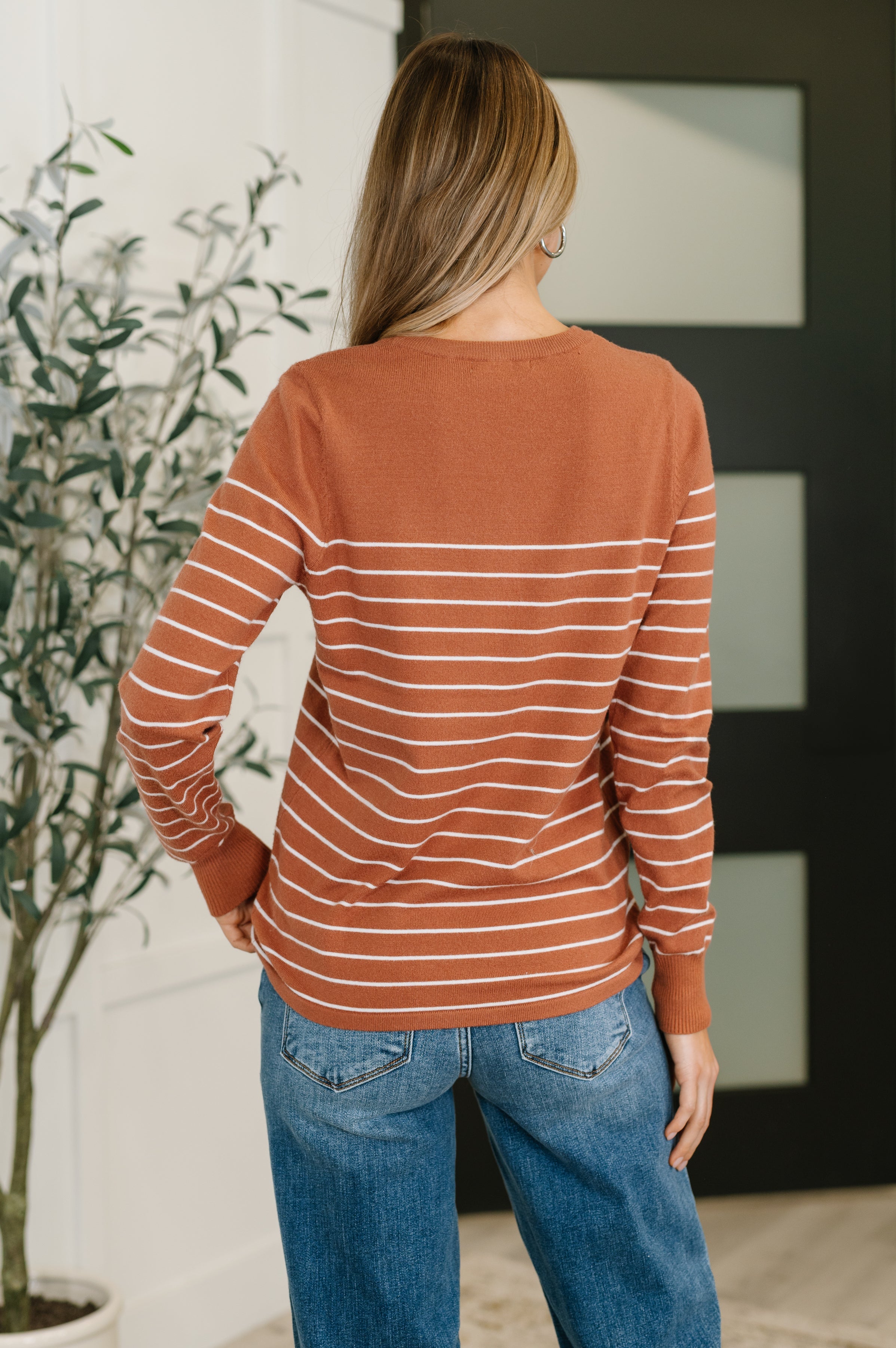 Rust Revival Long Sleeve Knit Top