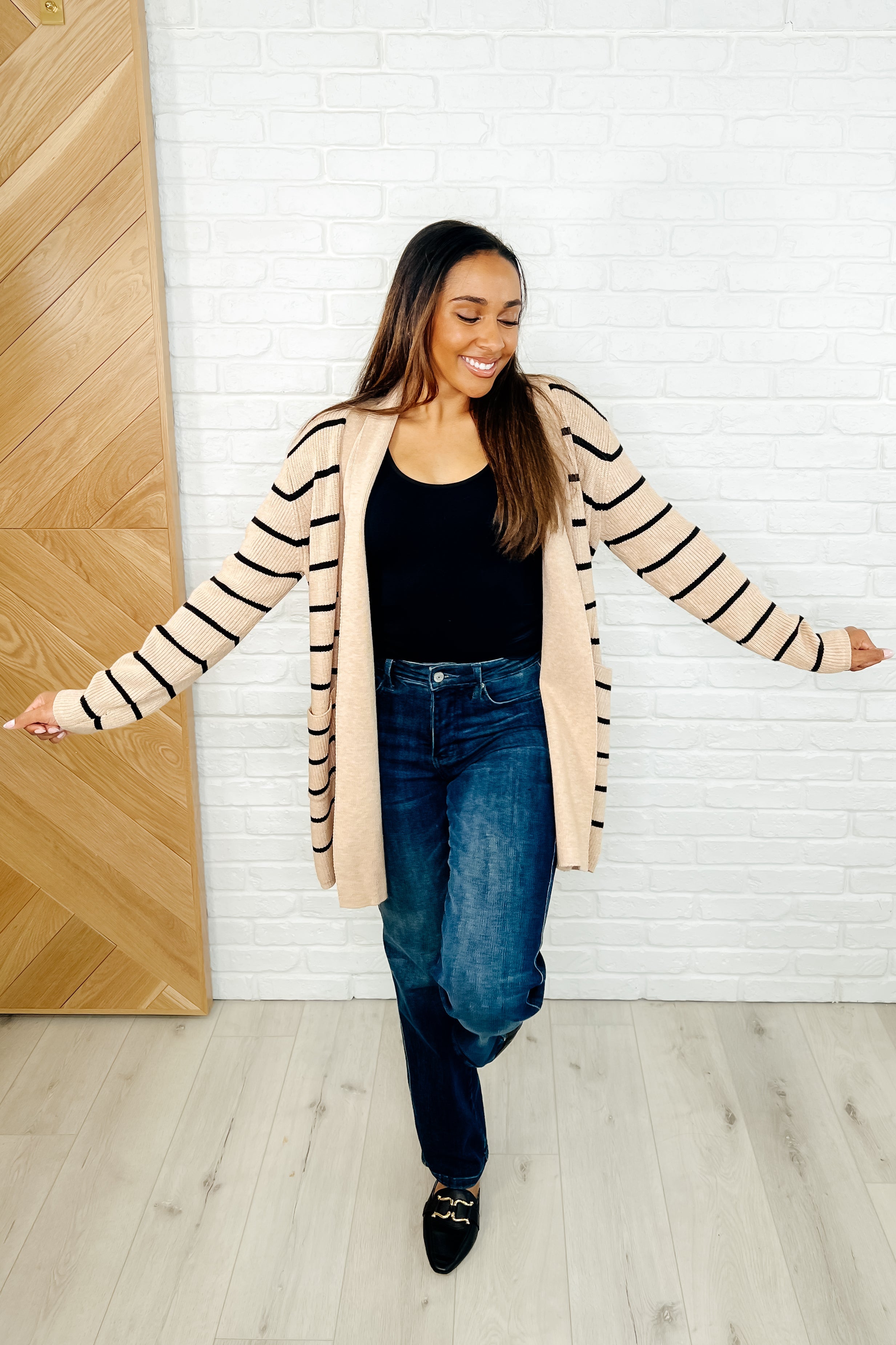 Under Wraps Striped Cardigan