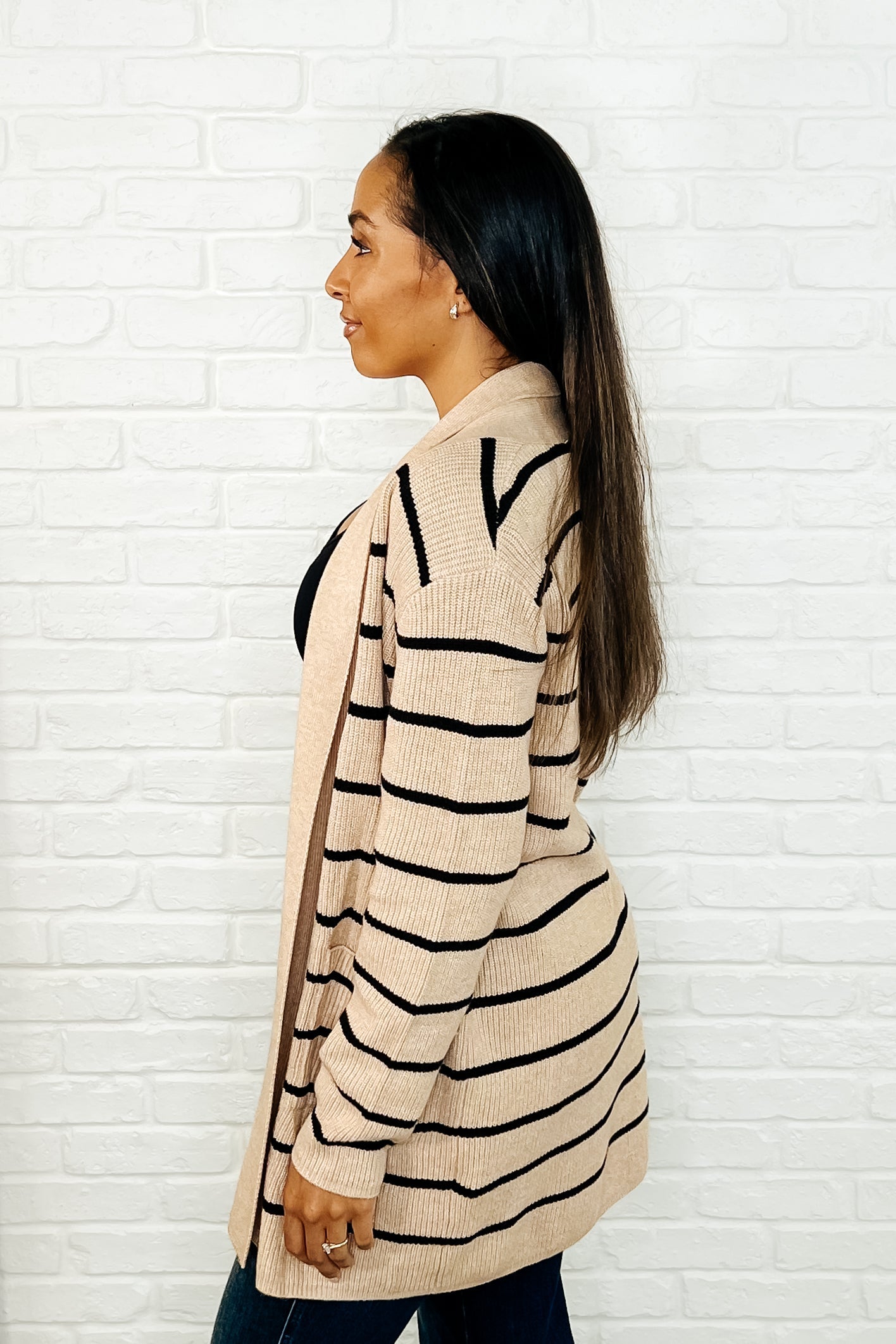 Under Wraps Striped Cardigan