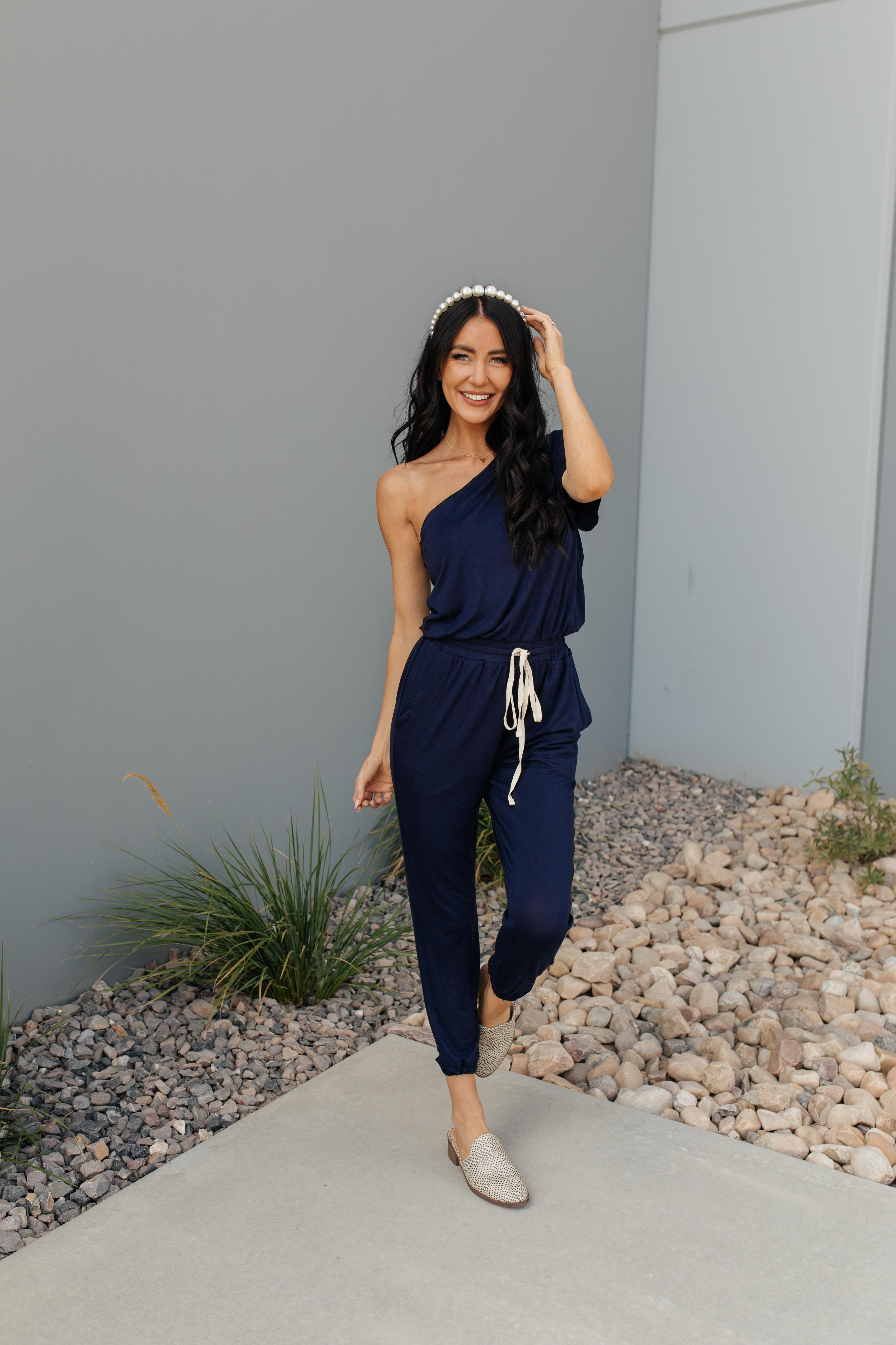 Arm And A Leg Jumpsuit In Navy