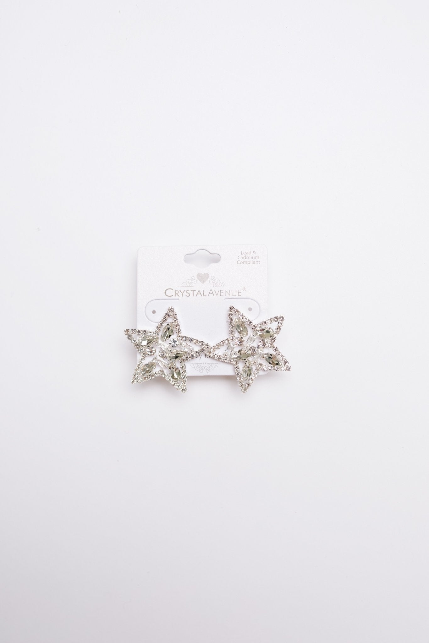Tree Topper Star Earrings in Silver