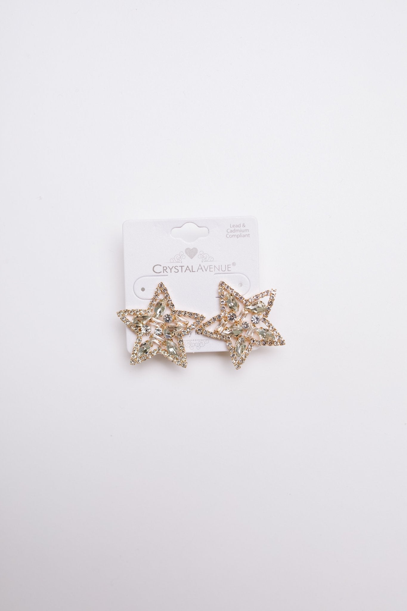 Tree Topper Star Earrings in Gold