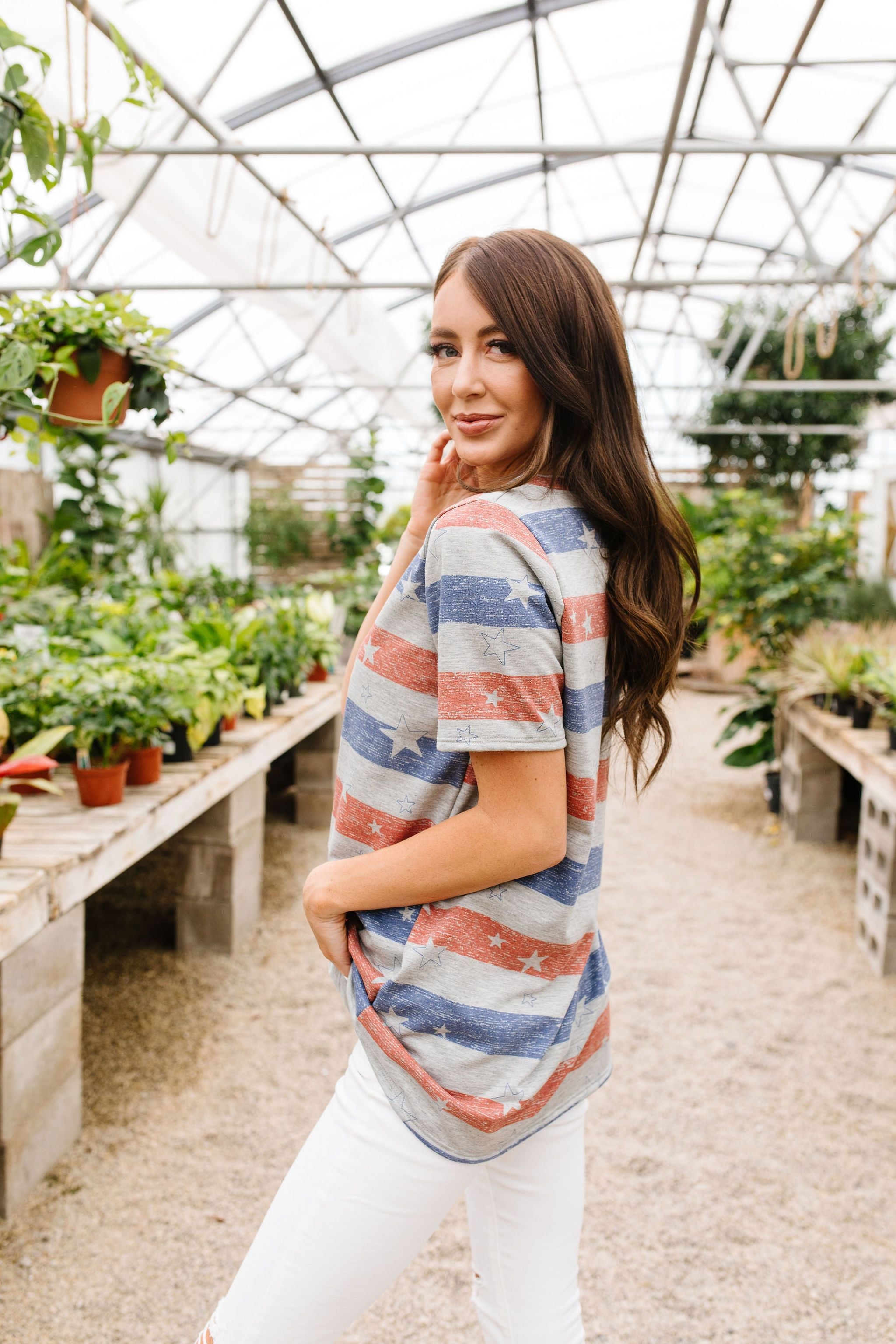 Stars On Stripes V-Neck