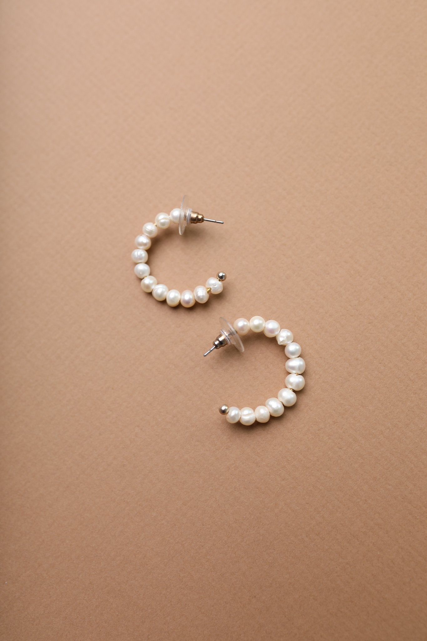 Mini Pearl Hoop Earrings