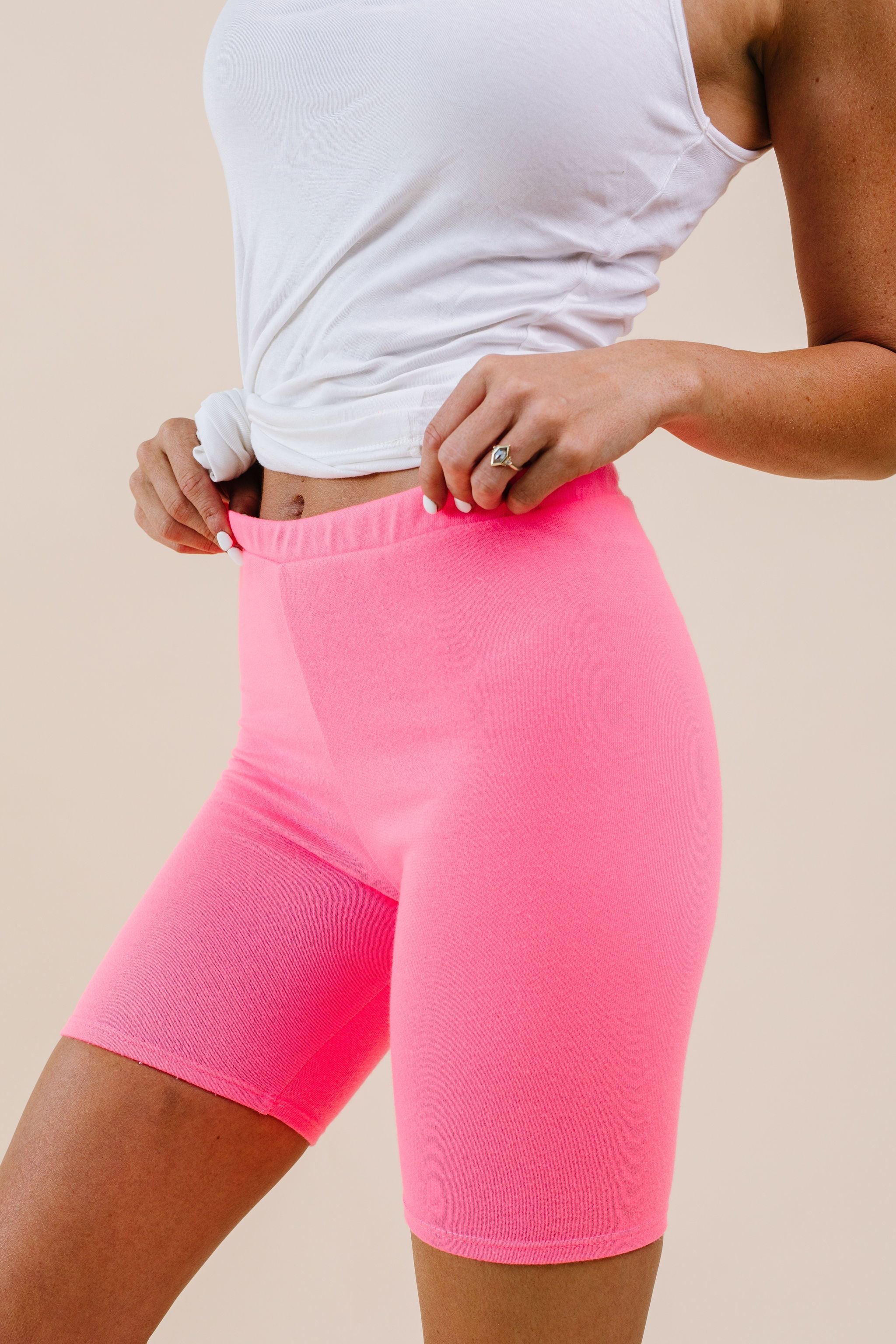 To Lounge Or Bike Shorts In Hot Pink