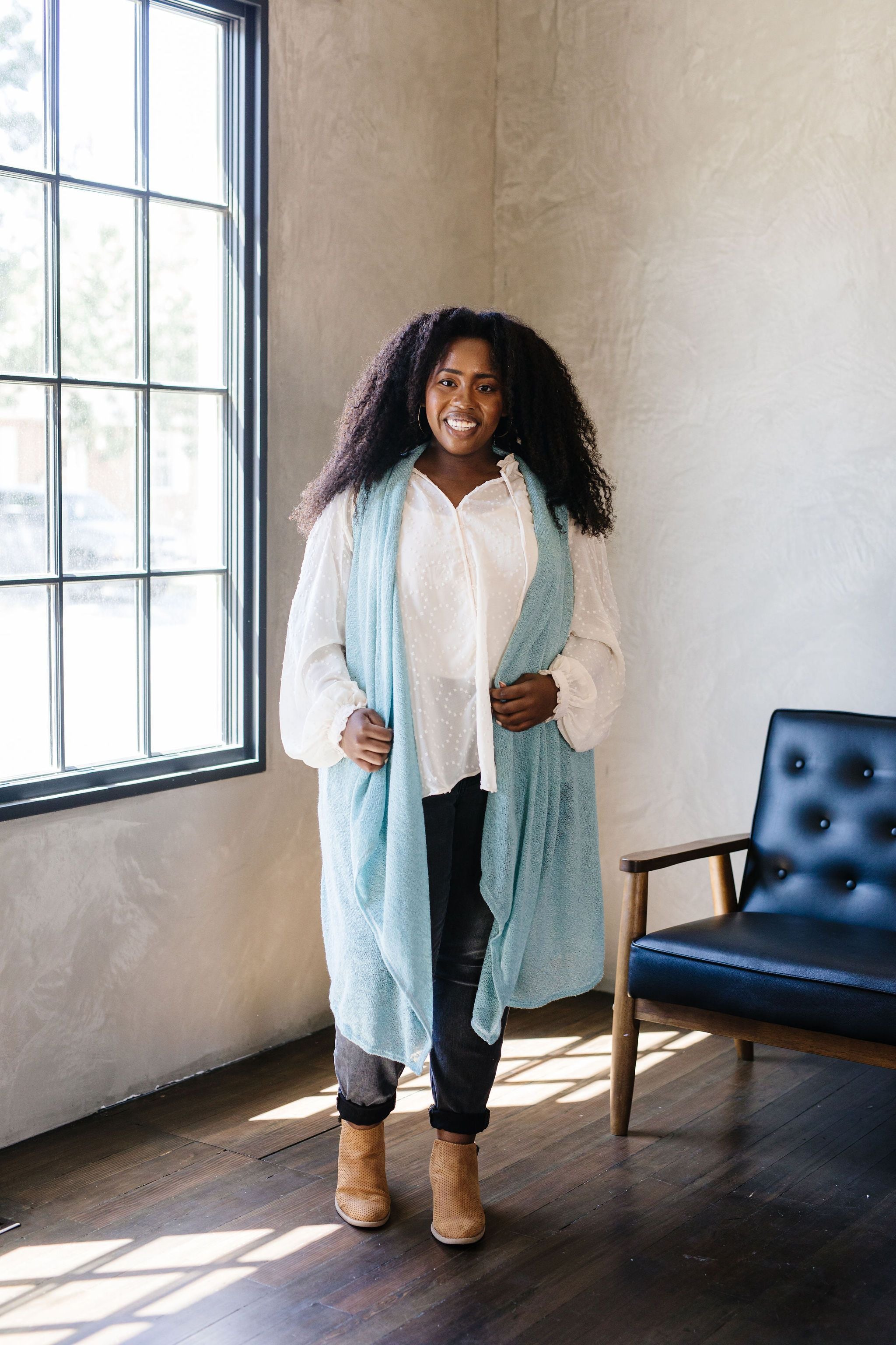 Swiss Dots All Around Peasant Blouse