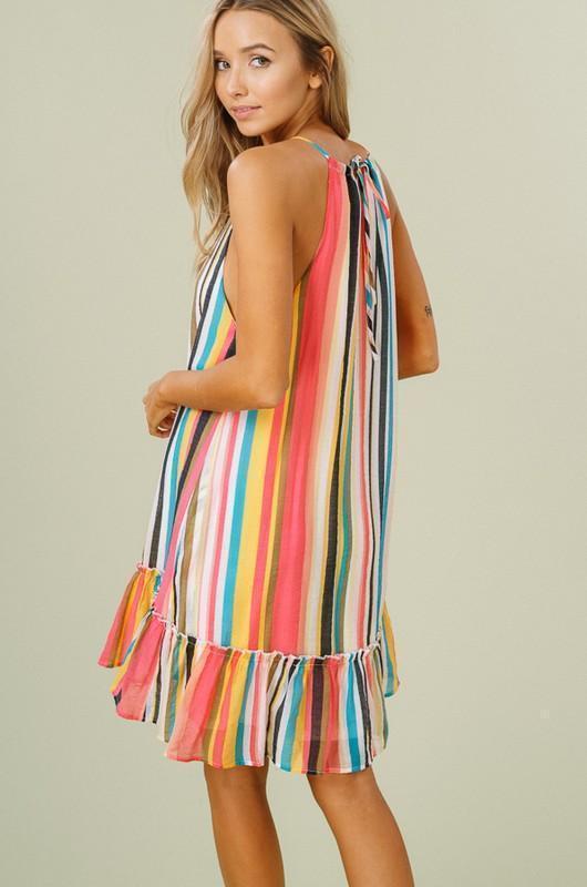Samara Striped Halter Dress
