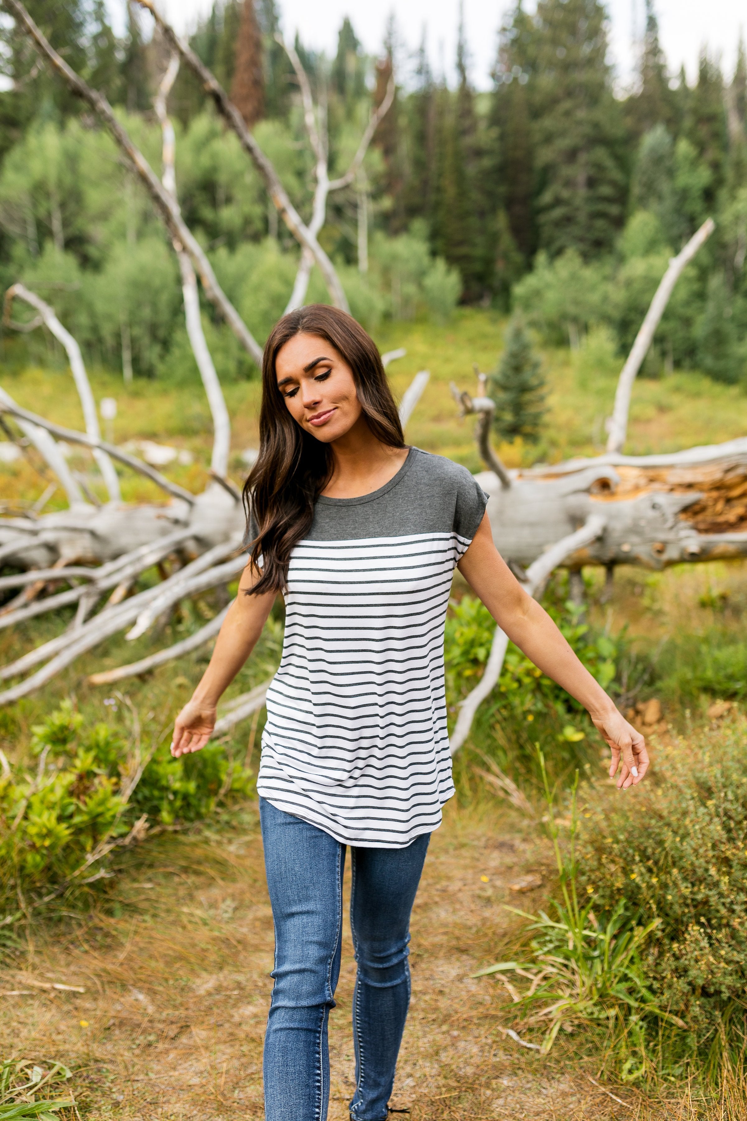 Astoria Stripes In Gray - ALL SALES FINAL