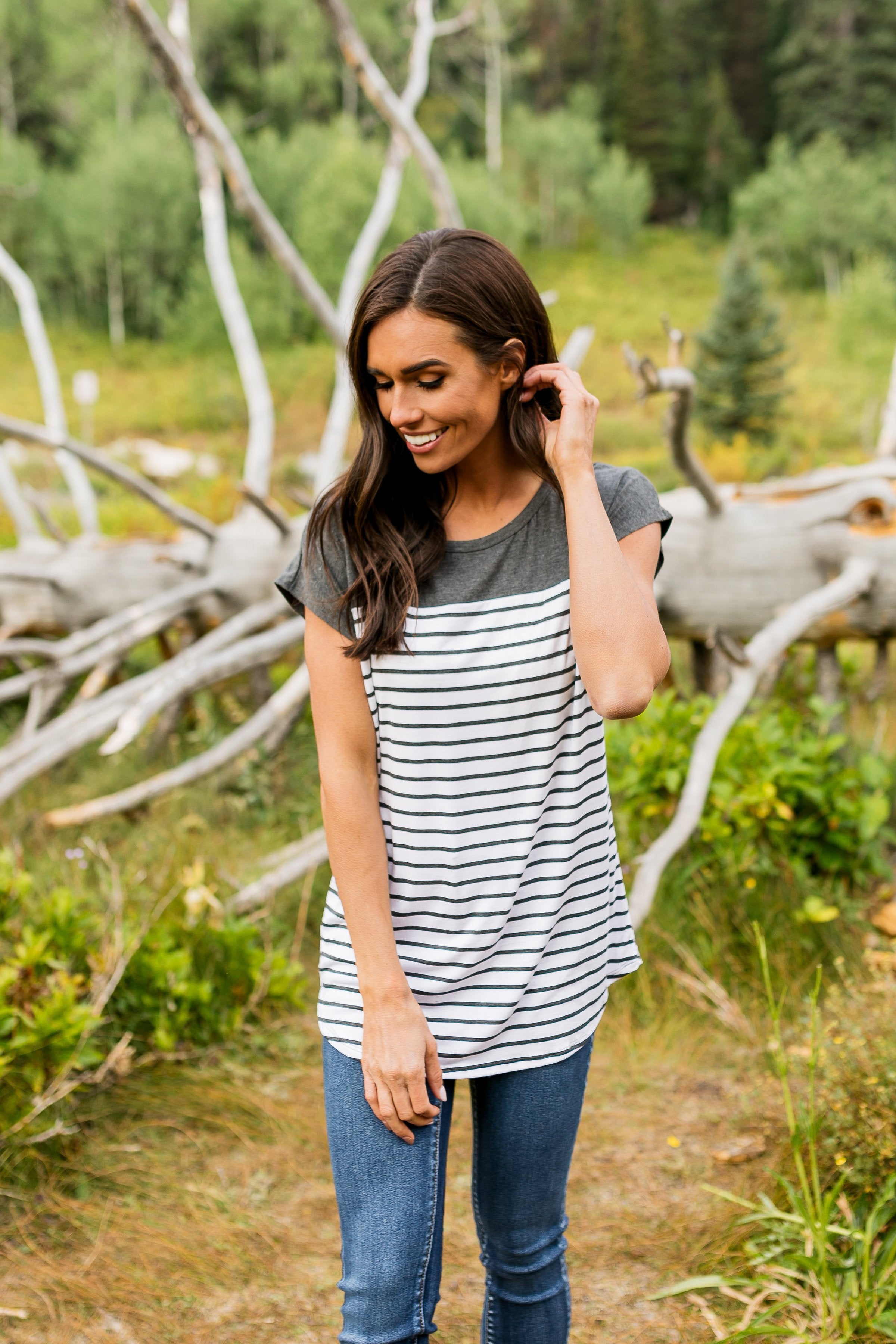 Astoria Stripes In Gray - ALL SALES FINAL