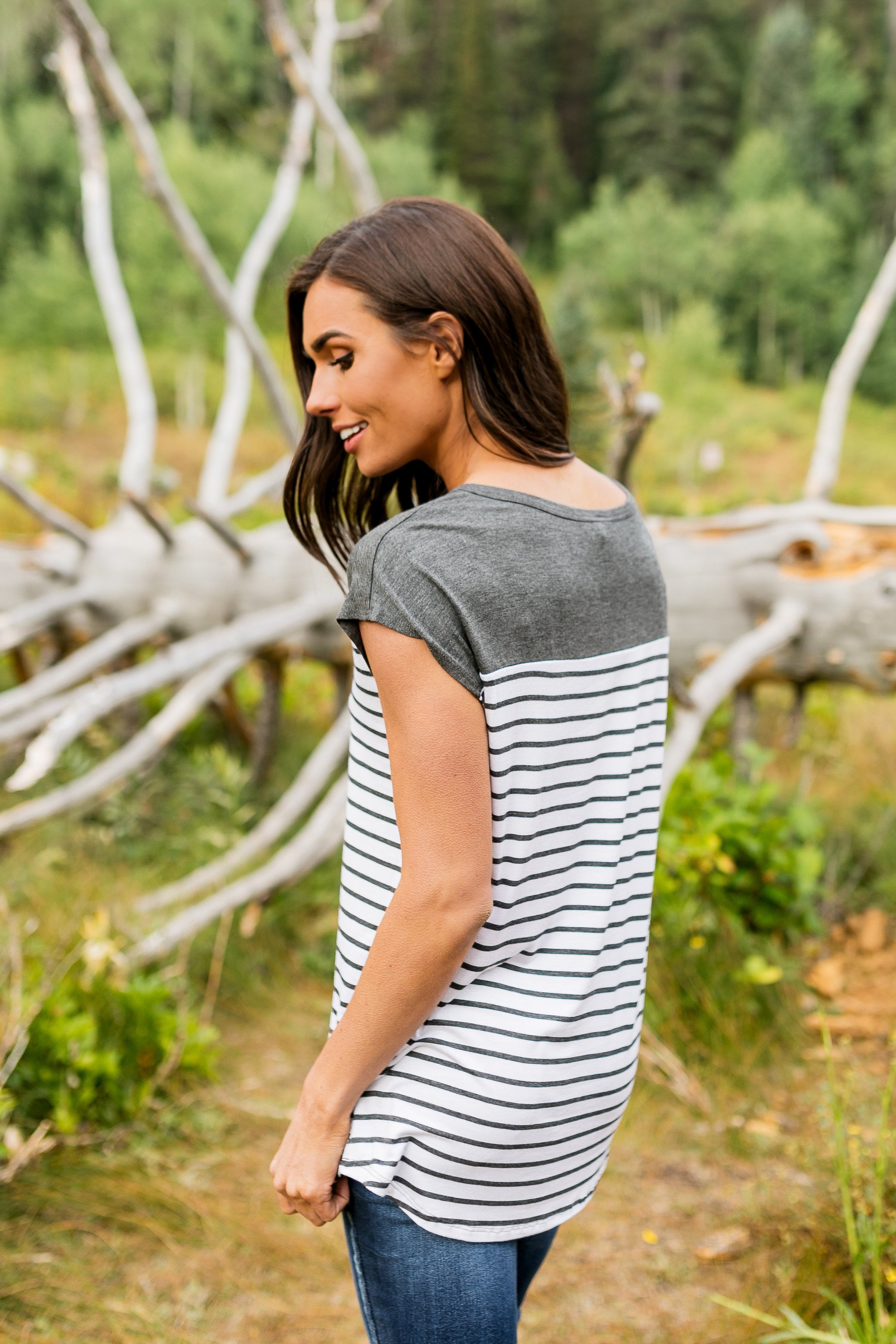 Astoria Stripes In Gray - ALL SALES FINAL