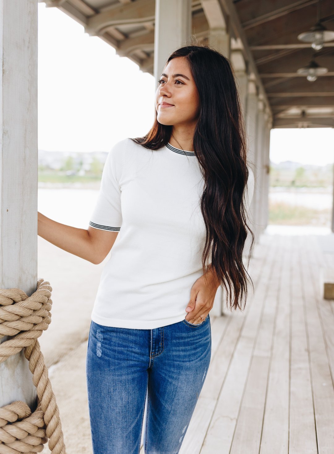 Trimmed To A Tee Top