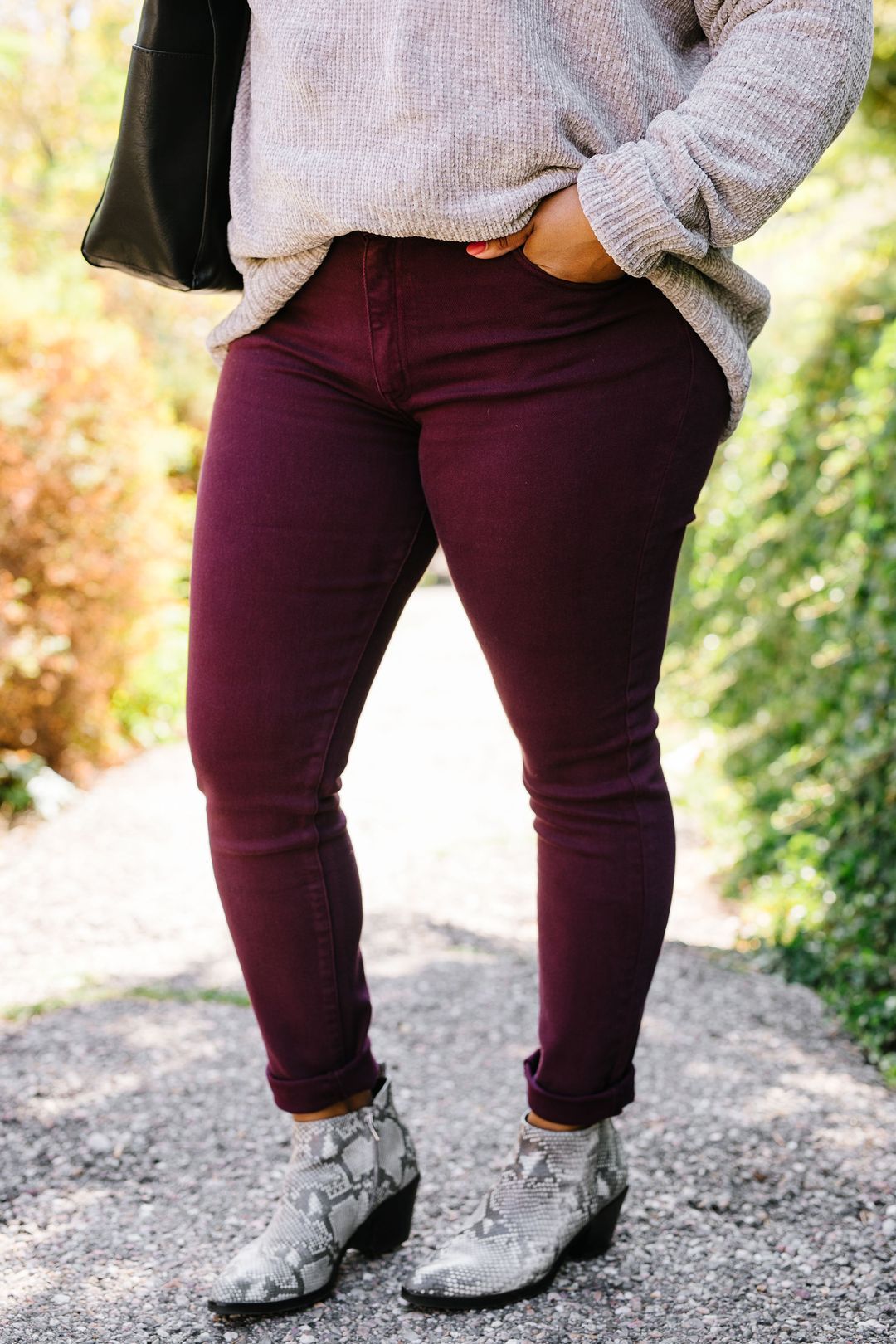 Wine And Dine Colored Jeans