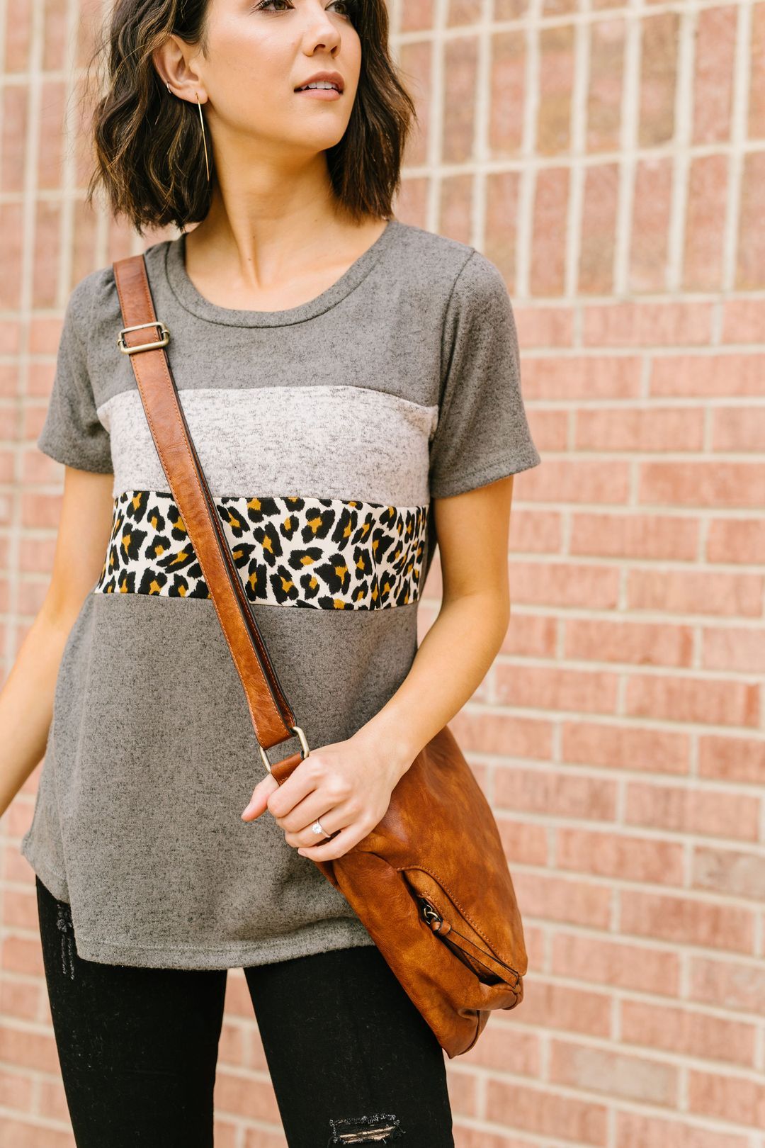 Stripes + Spots Color Block Top