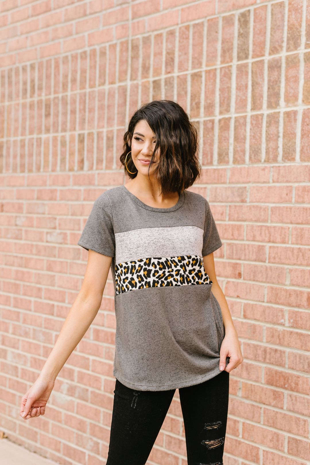 Stripes + Spots Color Block Top