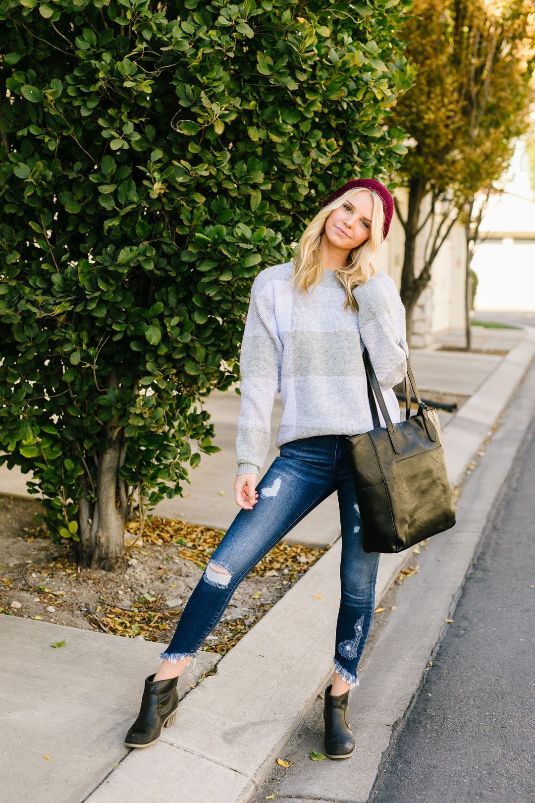 Large And In Charge Plaid Pullover