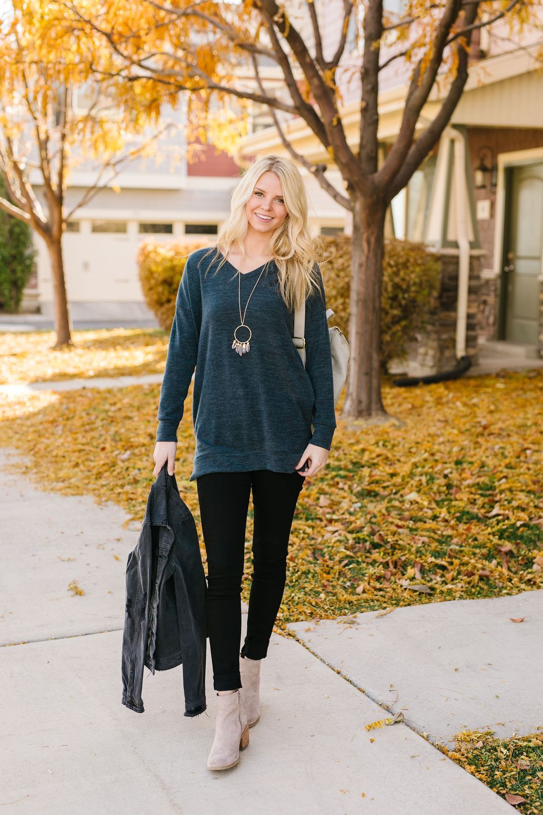 At Ease Charcoal Tunic