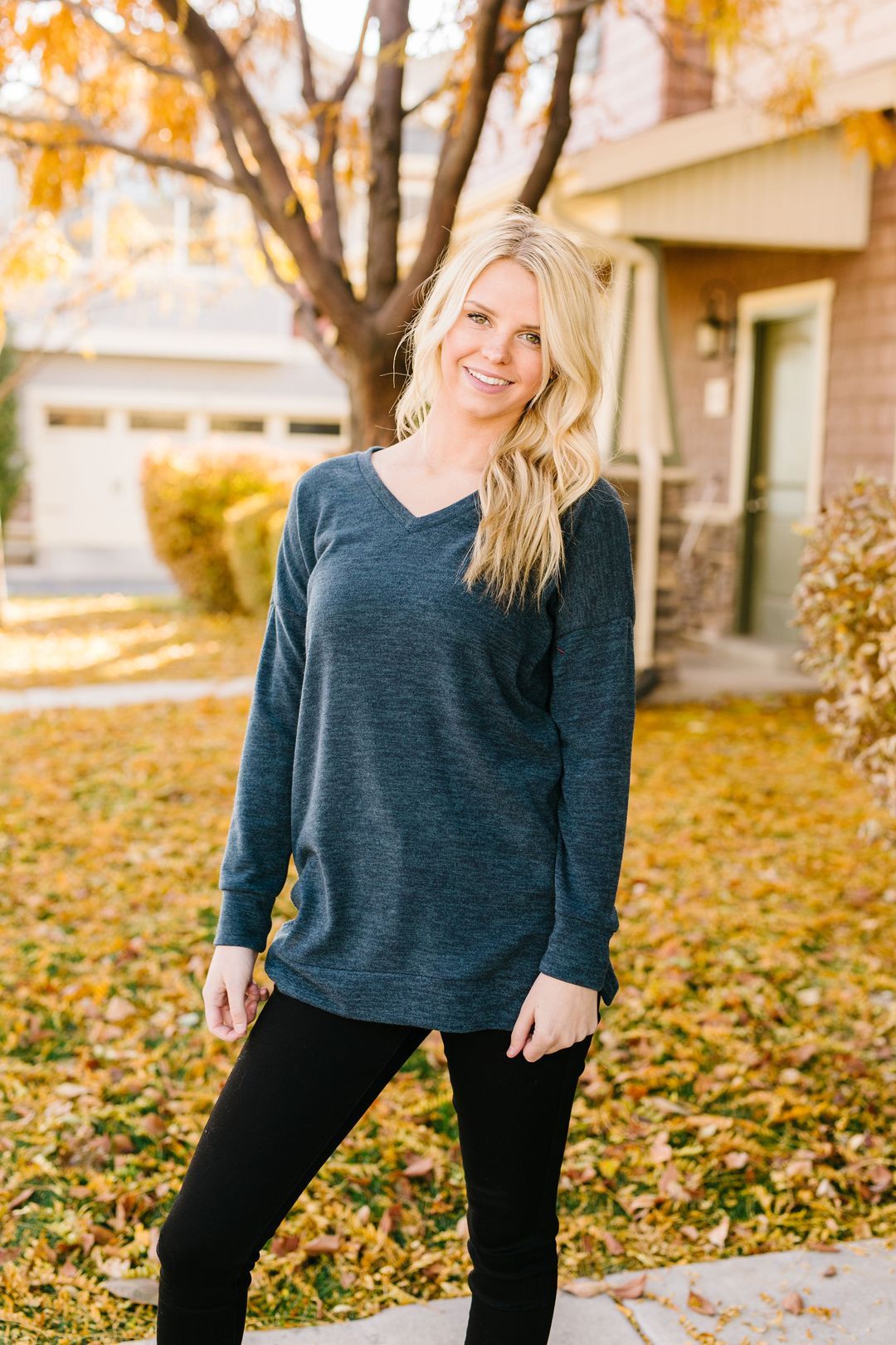 At Ease Charcoal Tunic