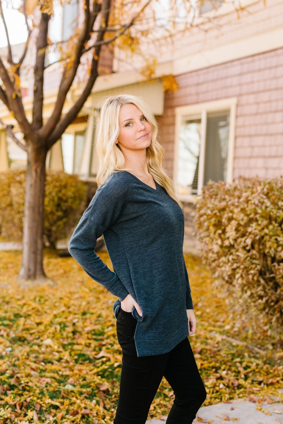 At Ease Charcoal Tunic