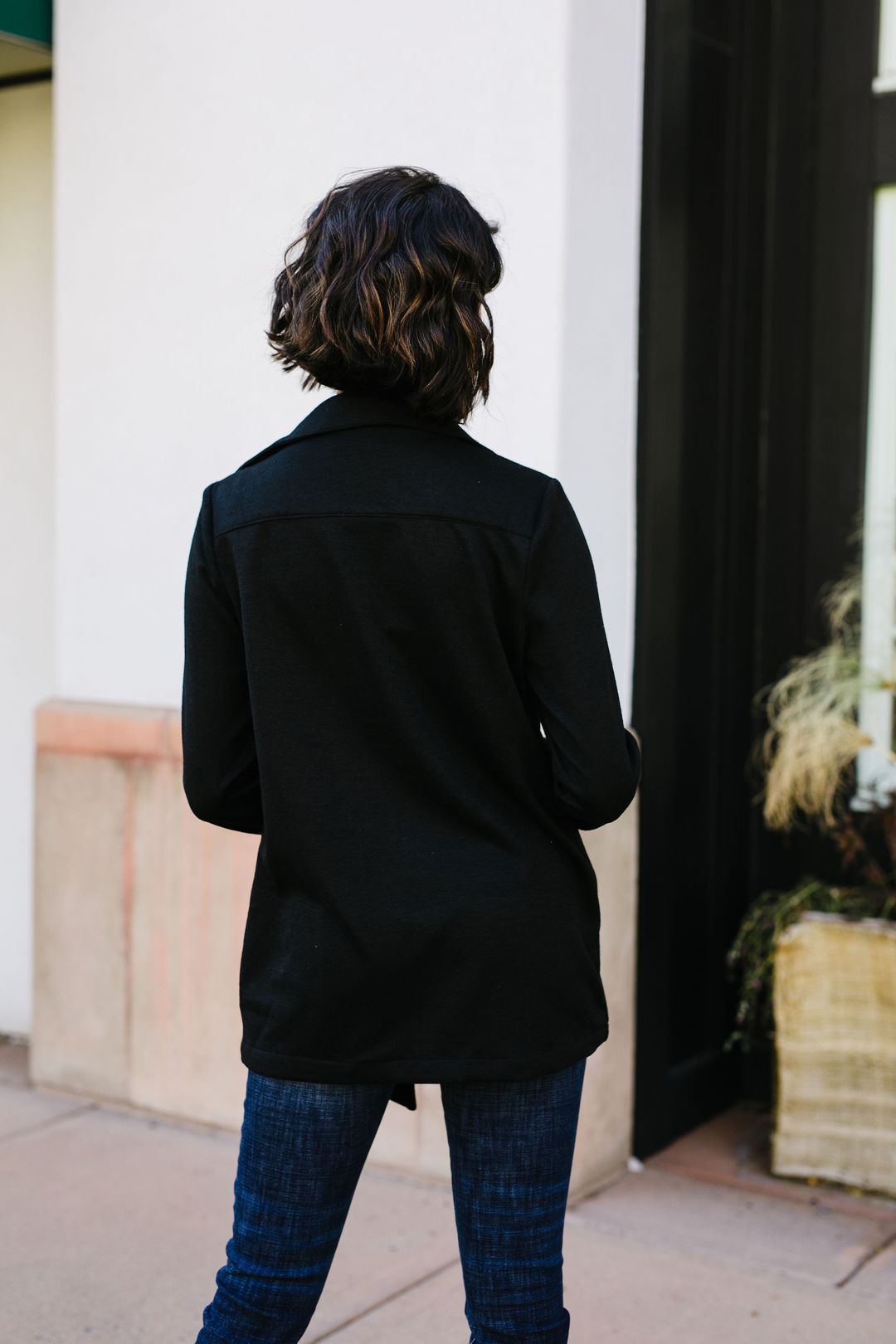 Oversized Knit Moto Jacket