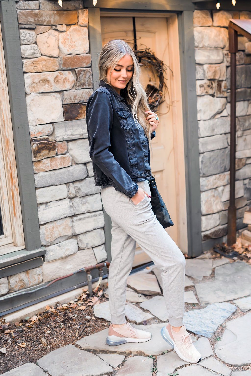 Lounge Around Town Joggers In Light Gray