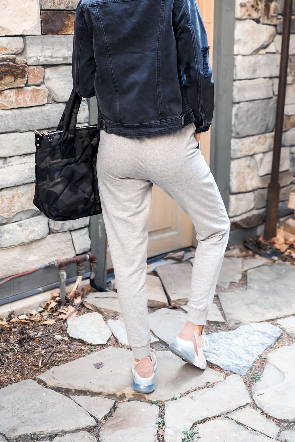 Lounge Around Town Joggers In Light Gray