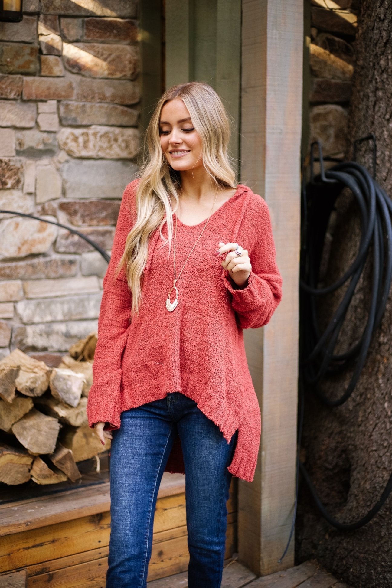 Ashlyn Hooded Popcorn Top