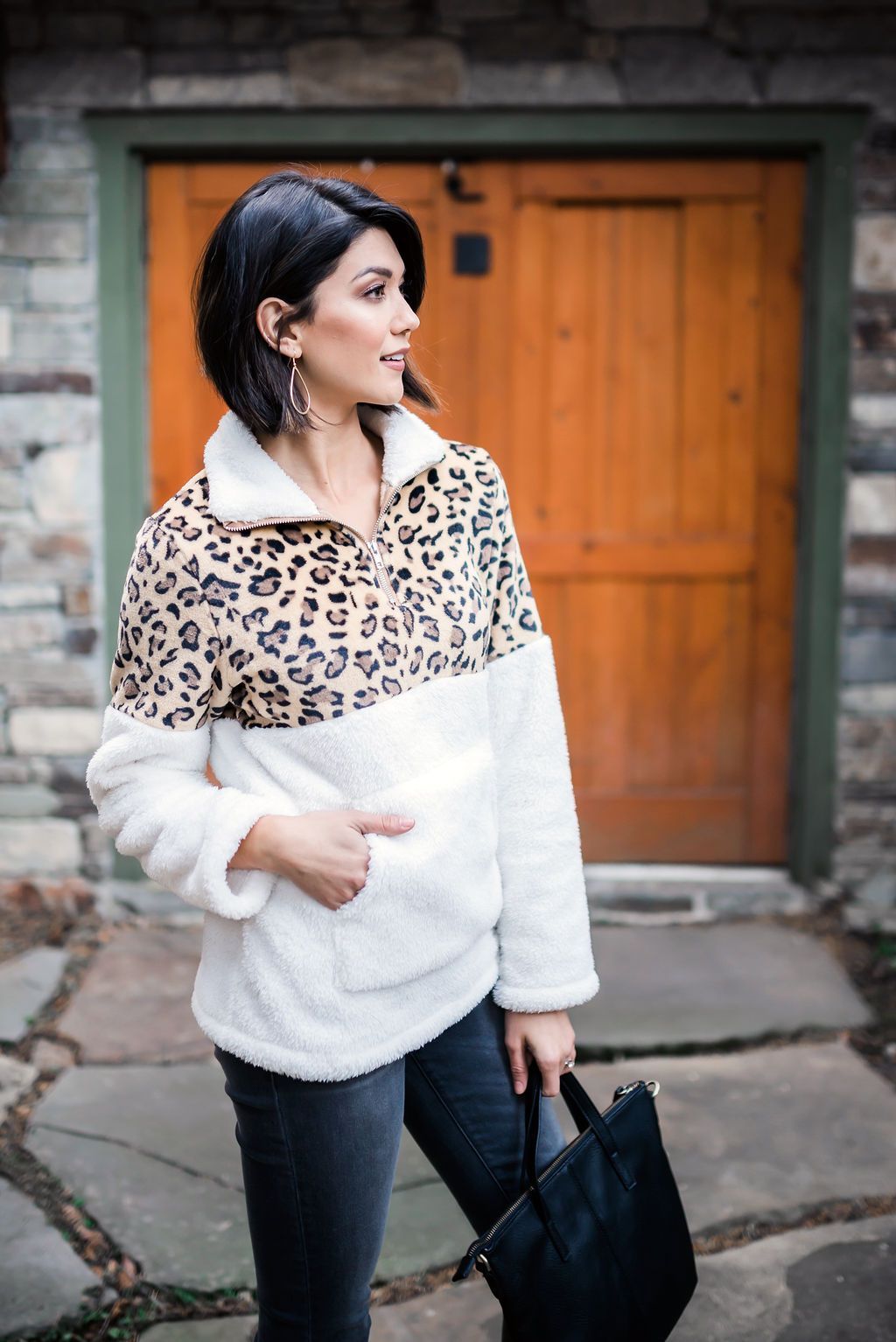 Snow Spots Fleece Pullover - ALL SALES FINAL