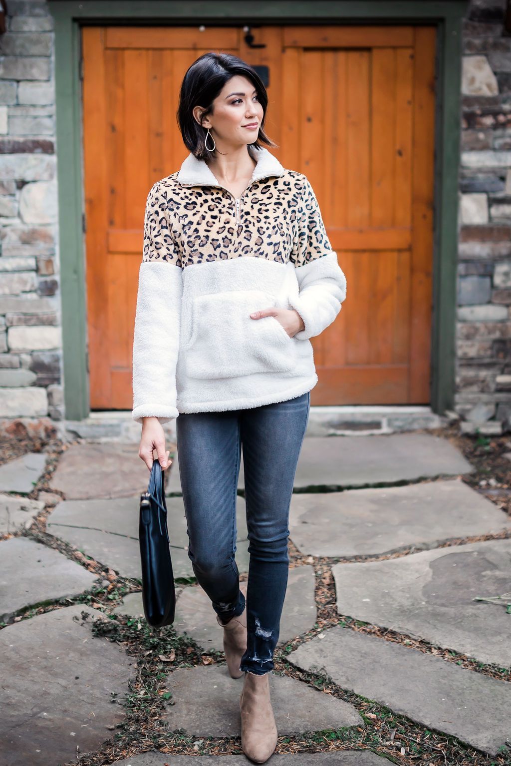 Snow Spots Fleece Pullover - ALL SALES FINAL