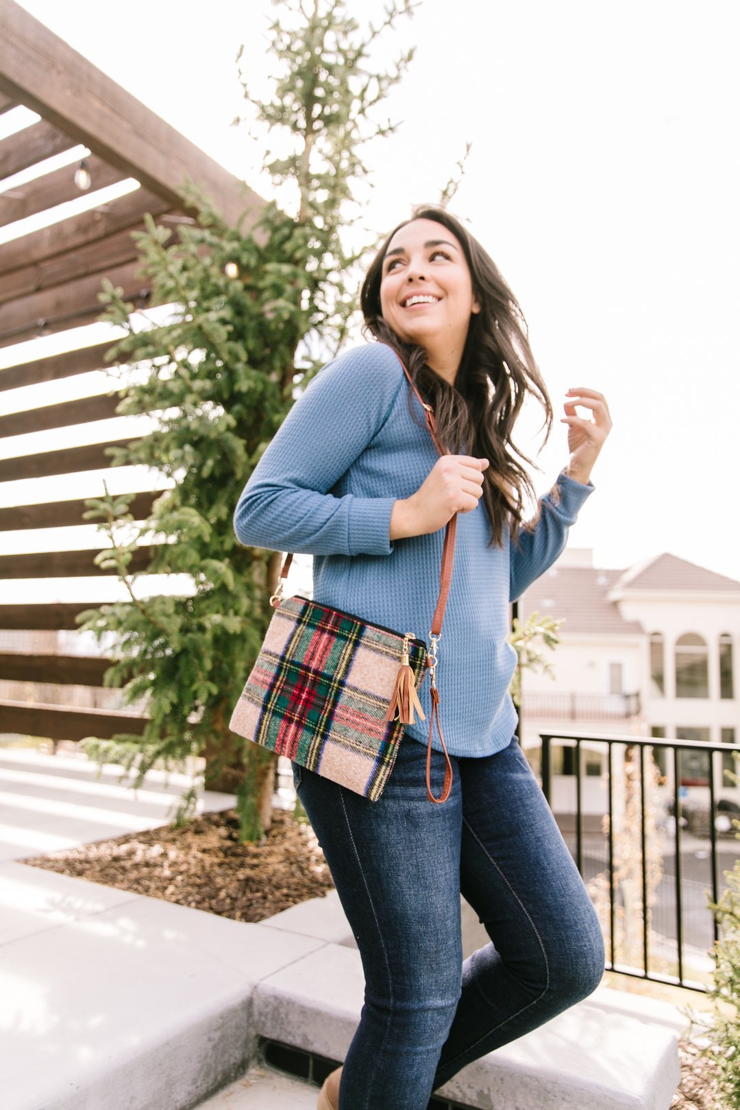 V Stitch Waffle Knit