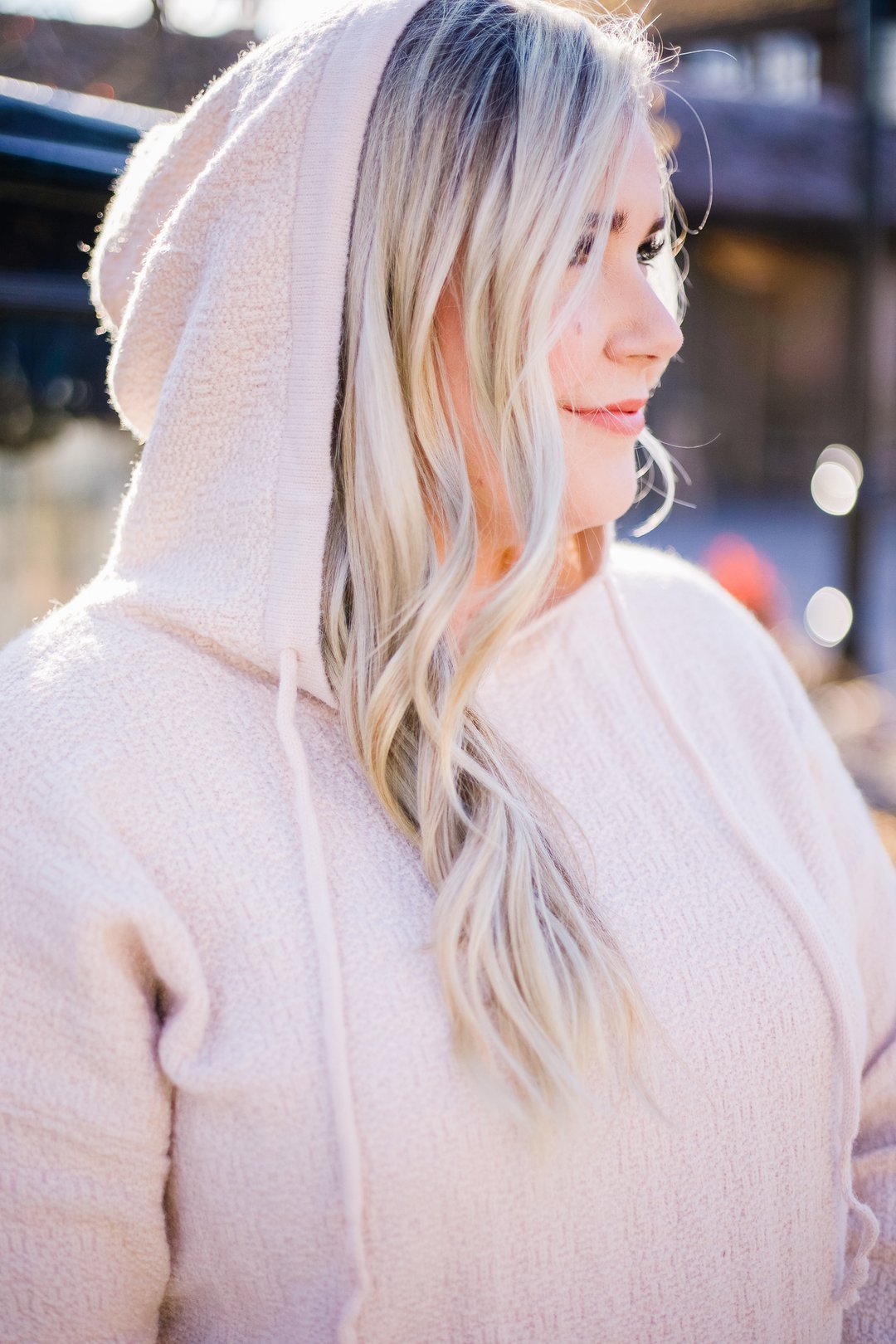 Snow Flurries Hoodie In Cream