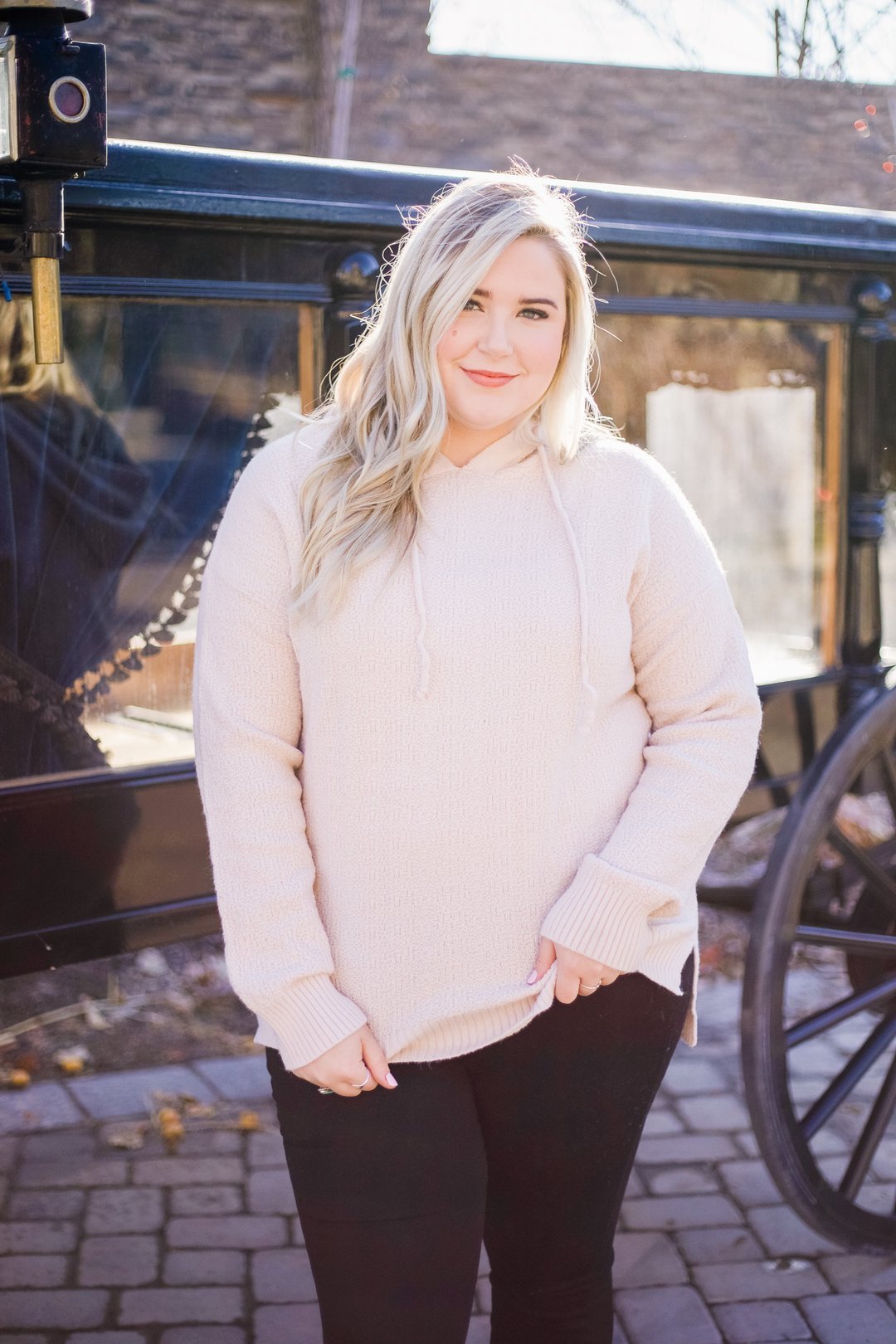 Snow Flurries Hoodie In Cream