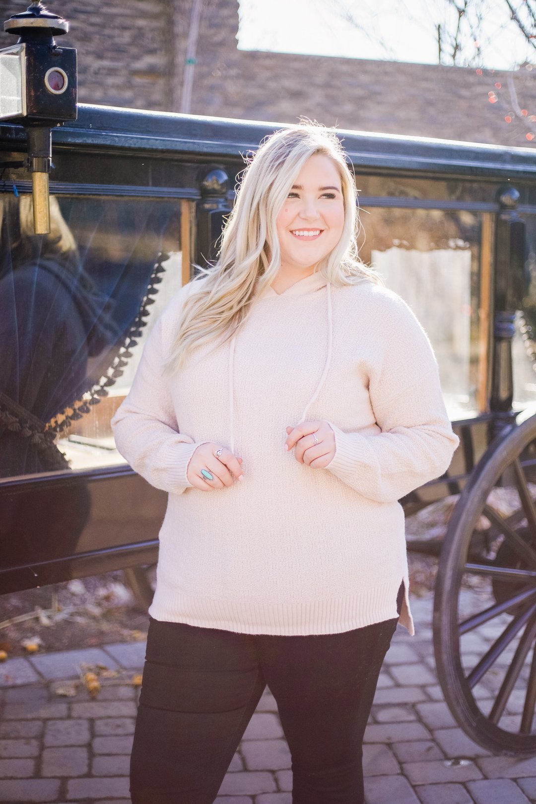 Snow Flurries Hoodie In Cream