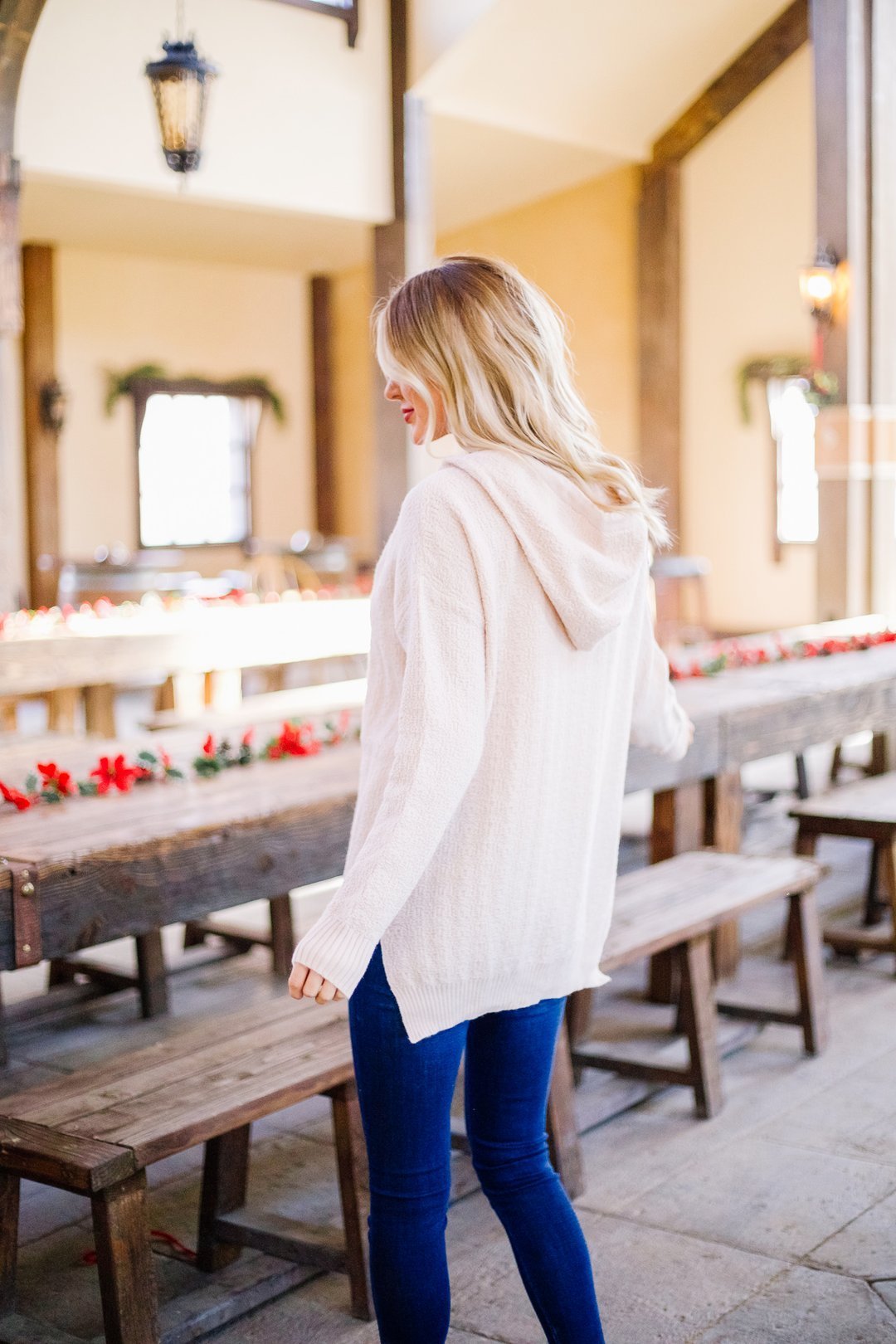 Snow Flurries Hoodie In Cream