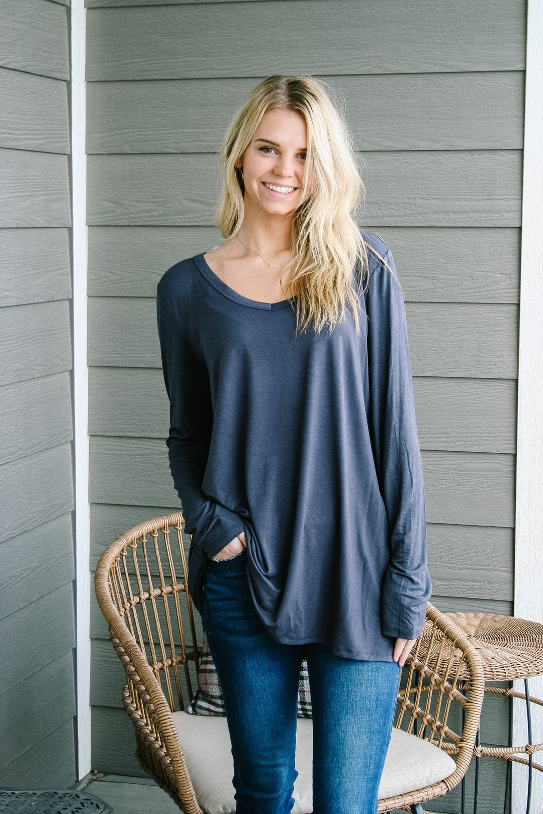 A Ray Of Coal Long Sleeve V