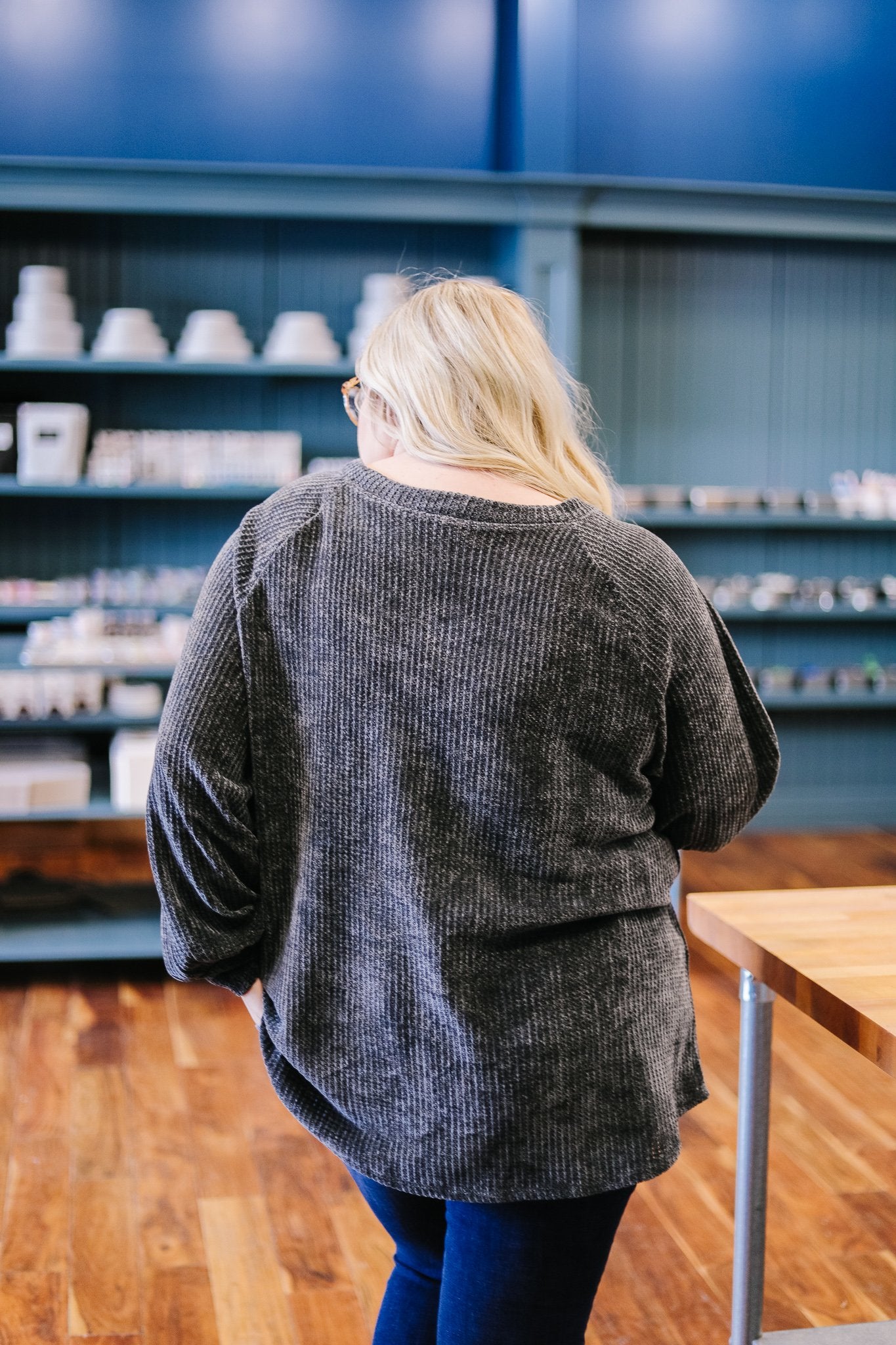 Sumptuously Soft Charcoal Top