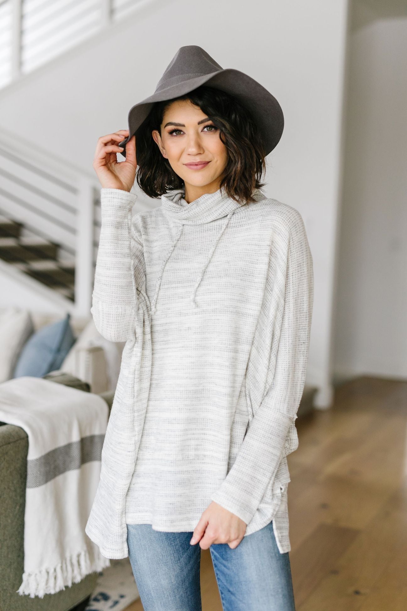 Over The Moon Cowl Neck Top