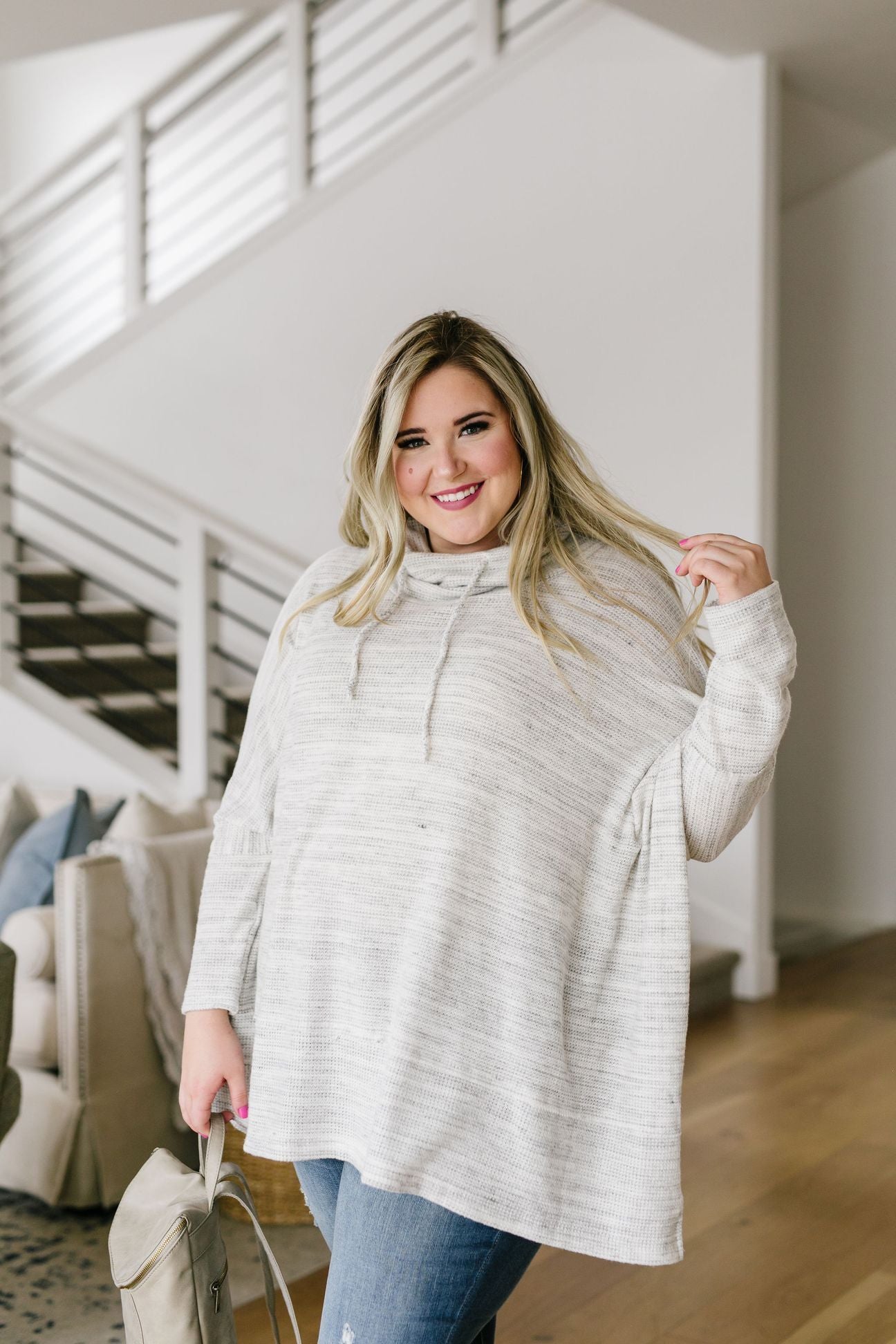 Over The Moon Cowl Neck Top