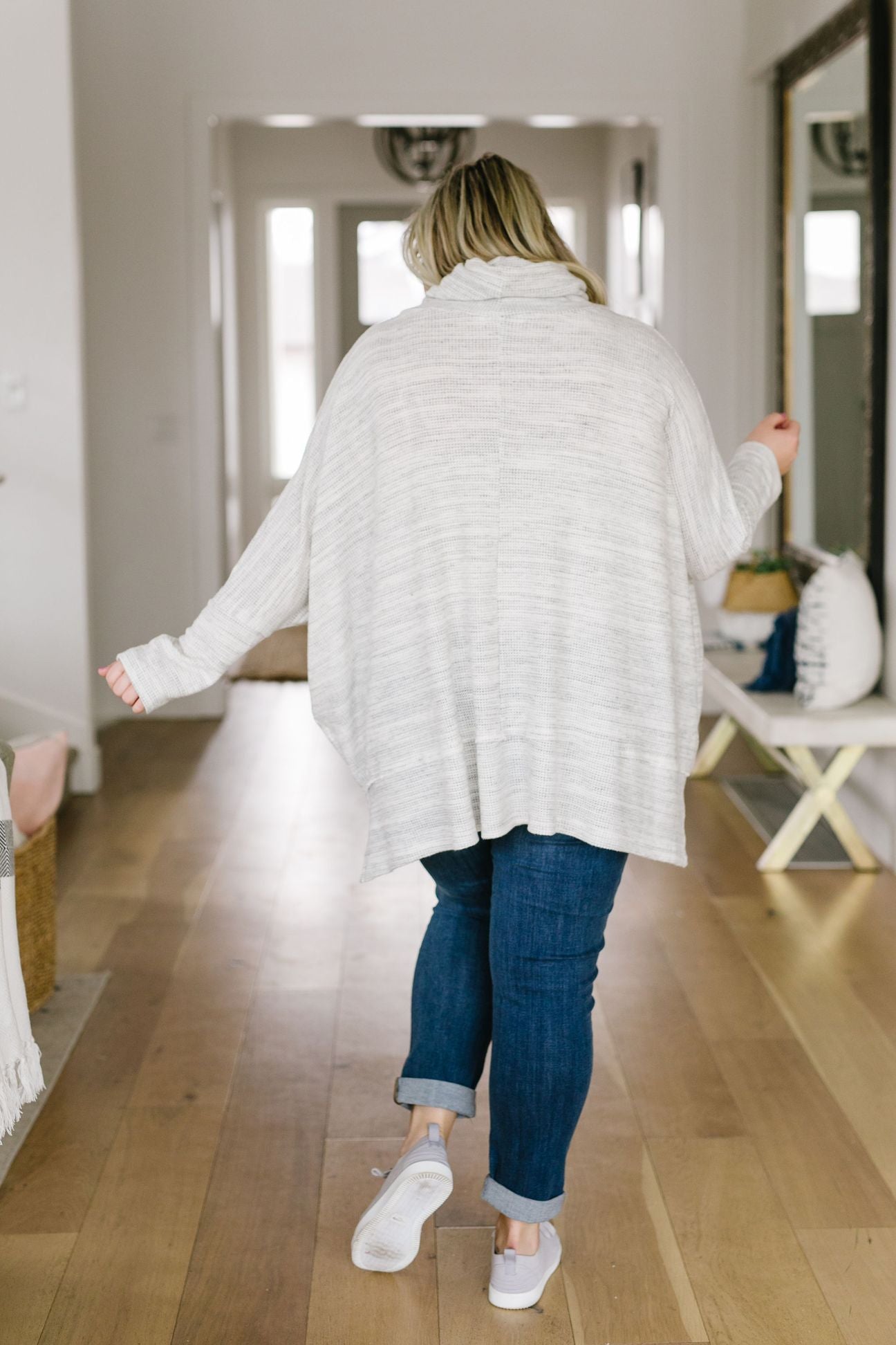 Over The Moon Cowl Neck Top