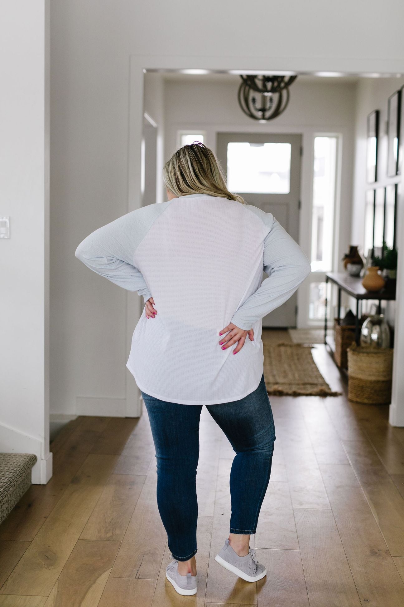 Team Spring Raglan Top In Sky Blue