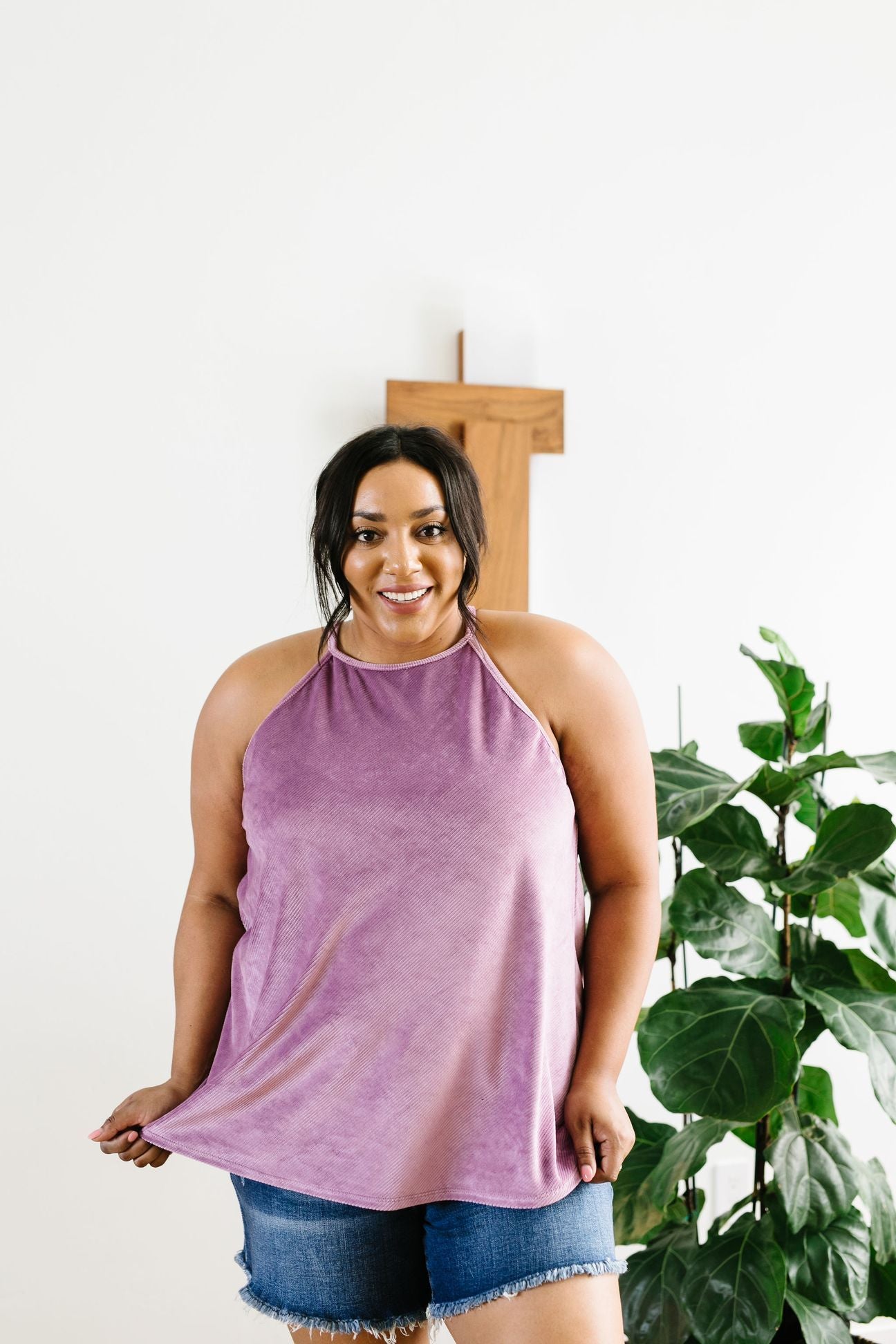 Lucky One Halter Top In Lavender