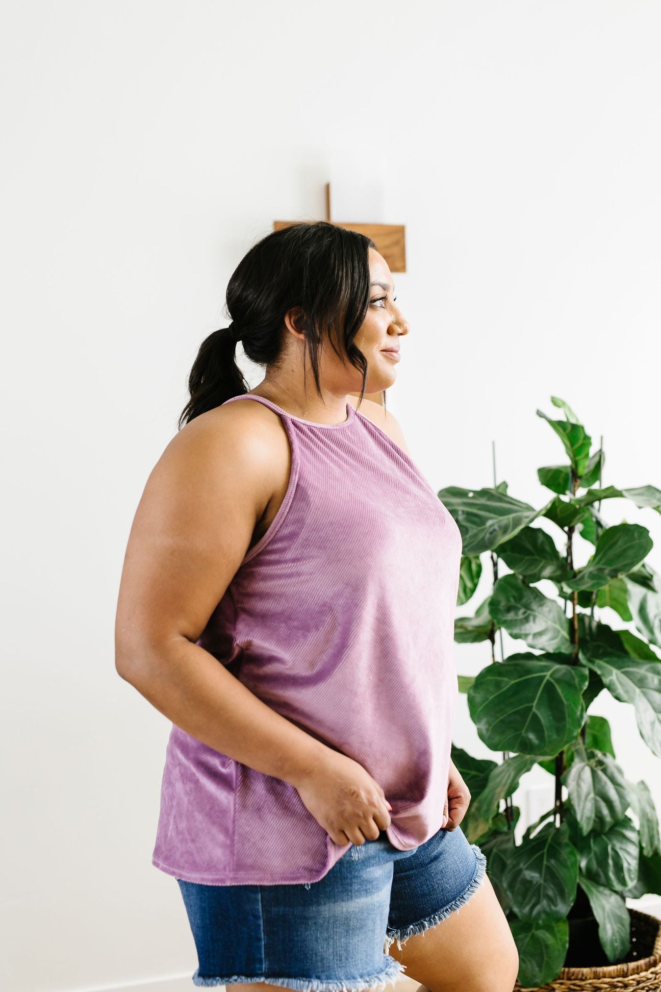 Lucky One Halter Top In Lavender