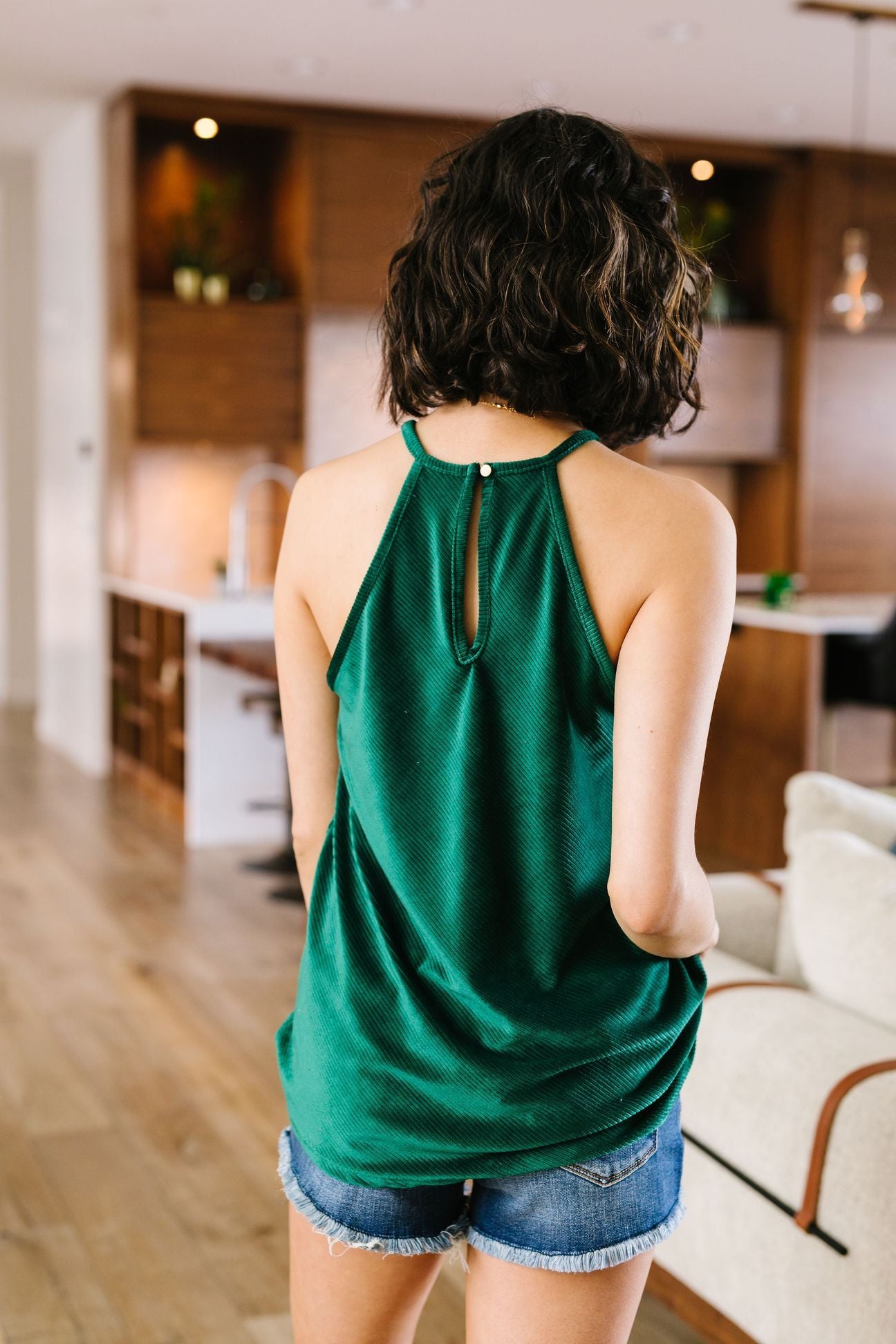 Lucky One Halter Top In Spruce