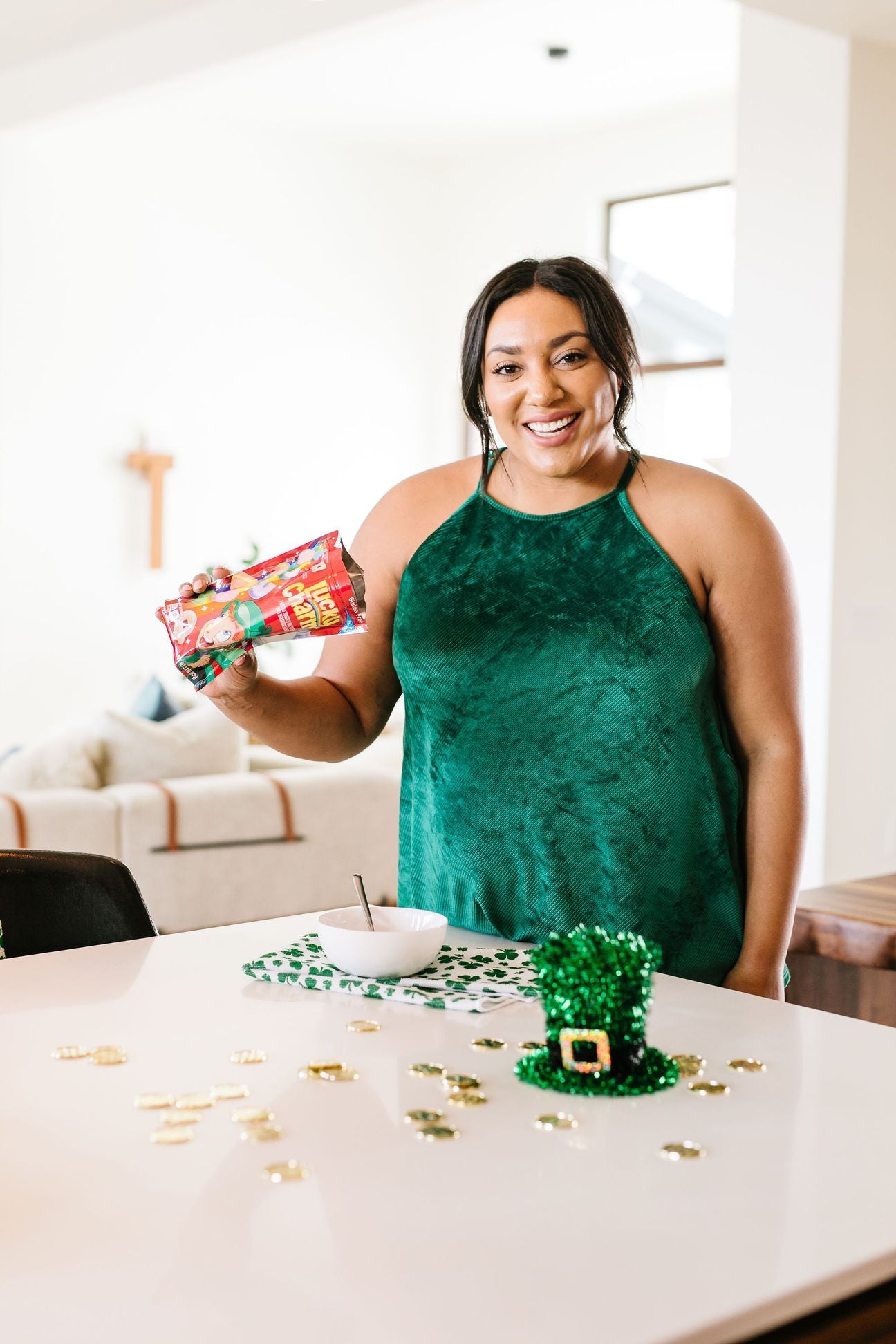 Lucky One Halter Top In Spruce