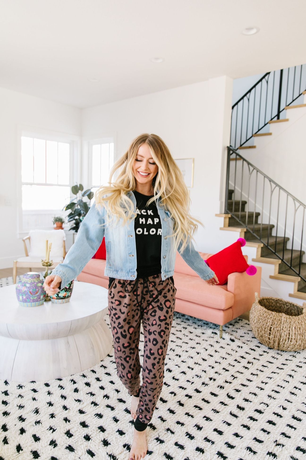 Spot Of Pink Joggers