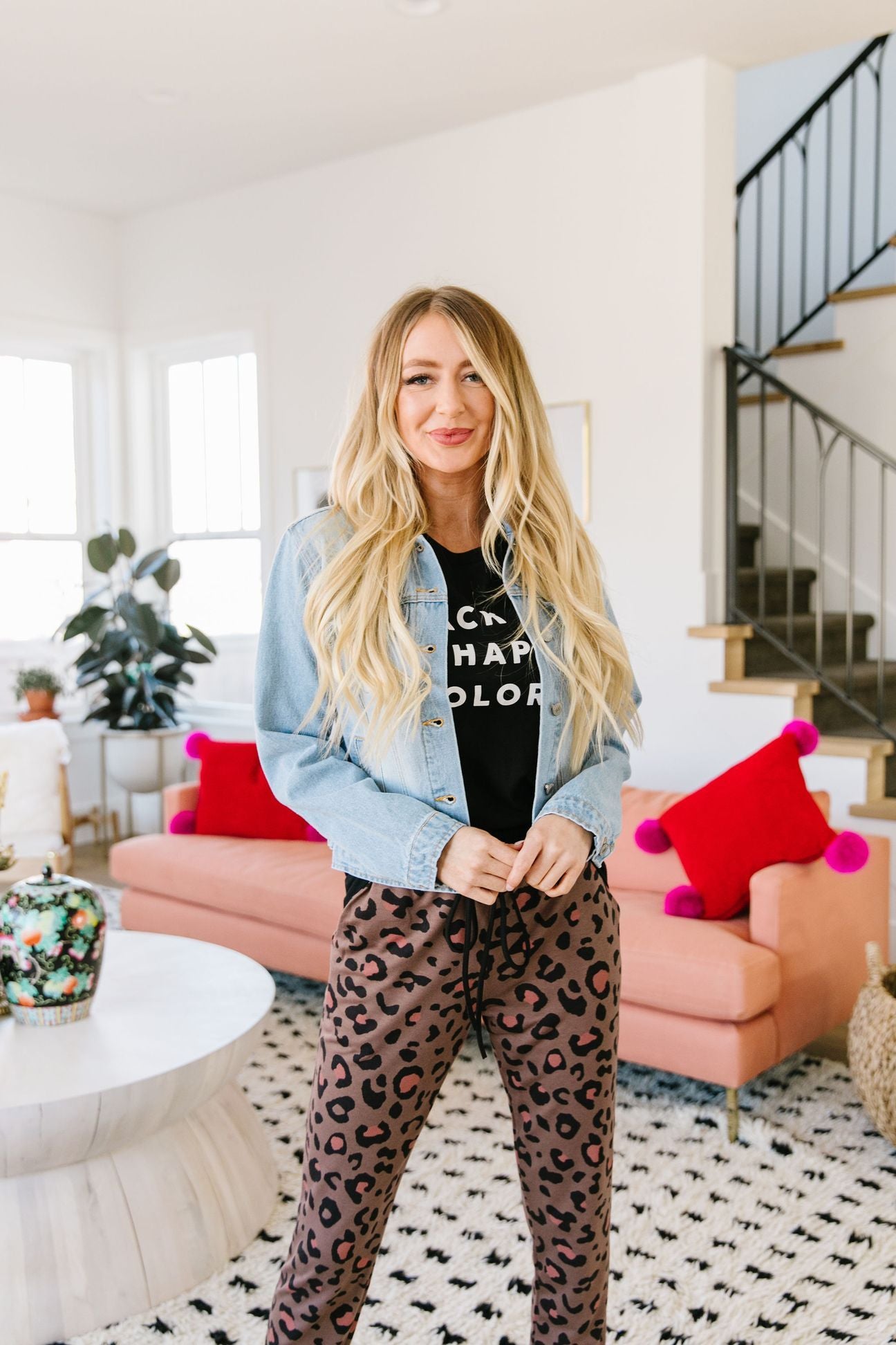 Spot Of Pink Joggers