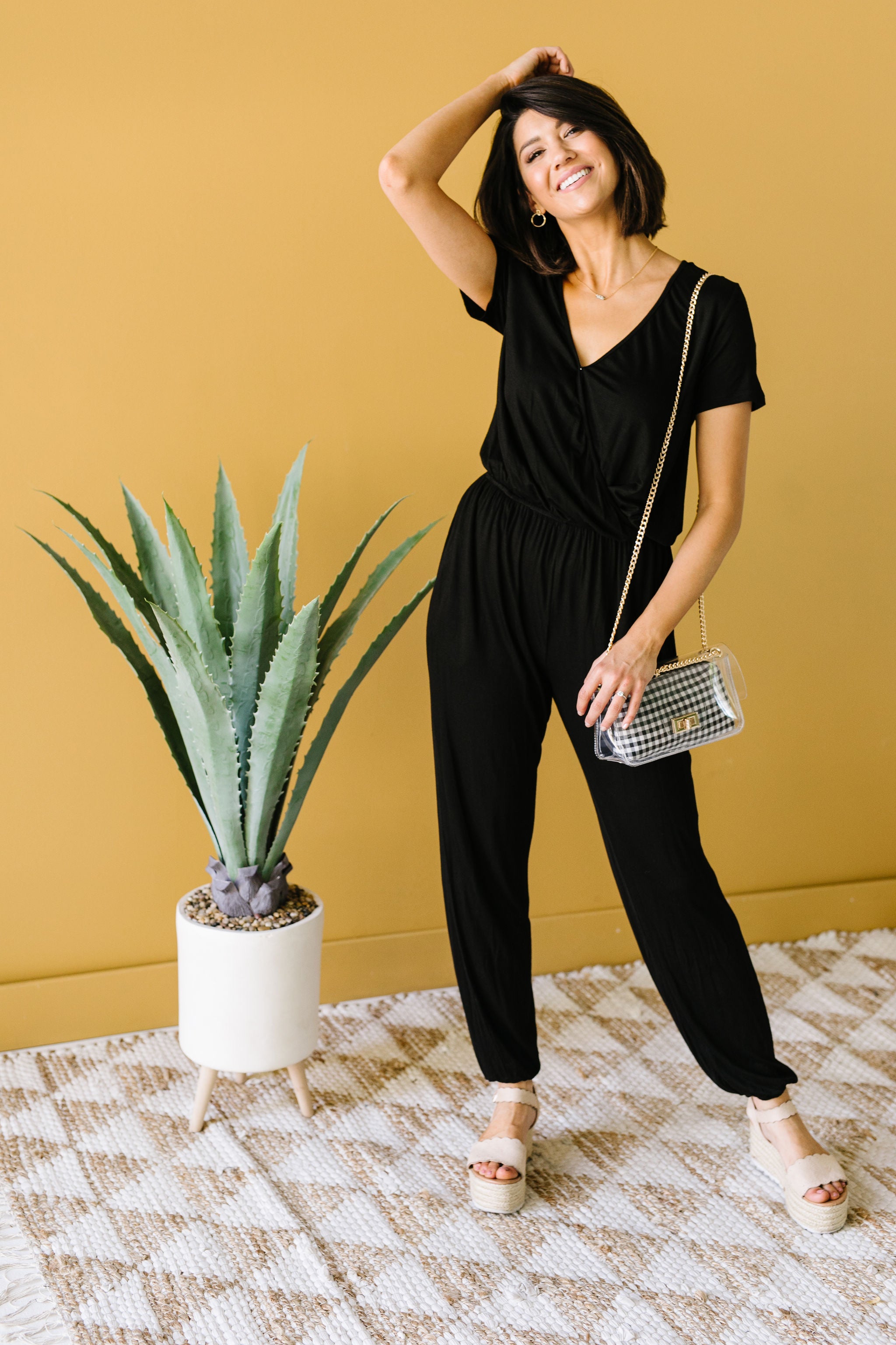 Jumping Jacks Jumpsuit In Black