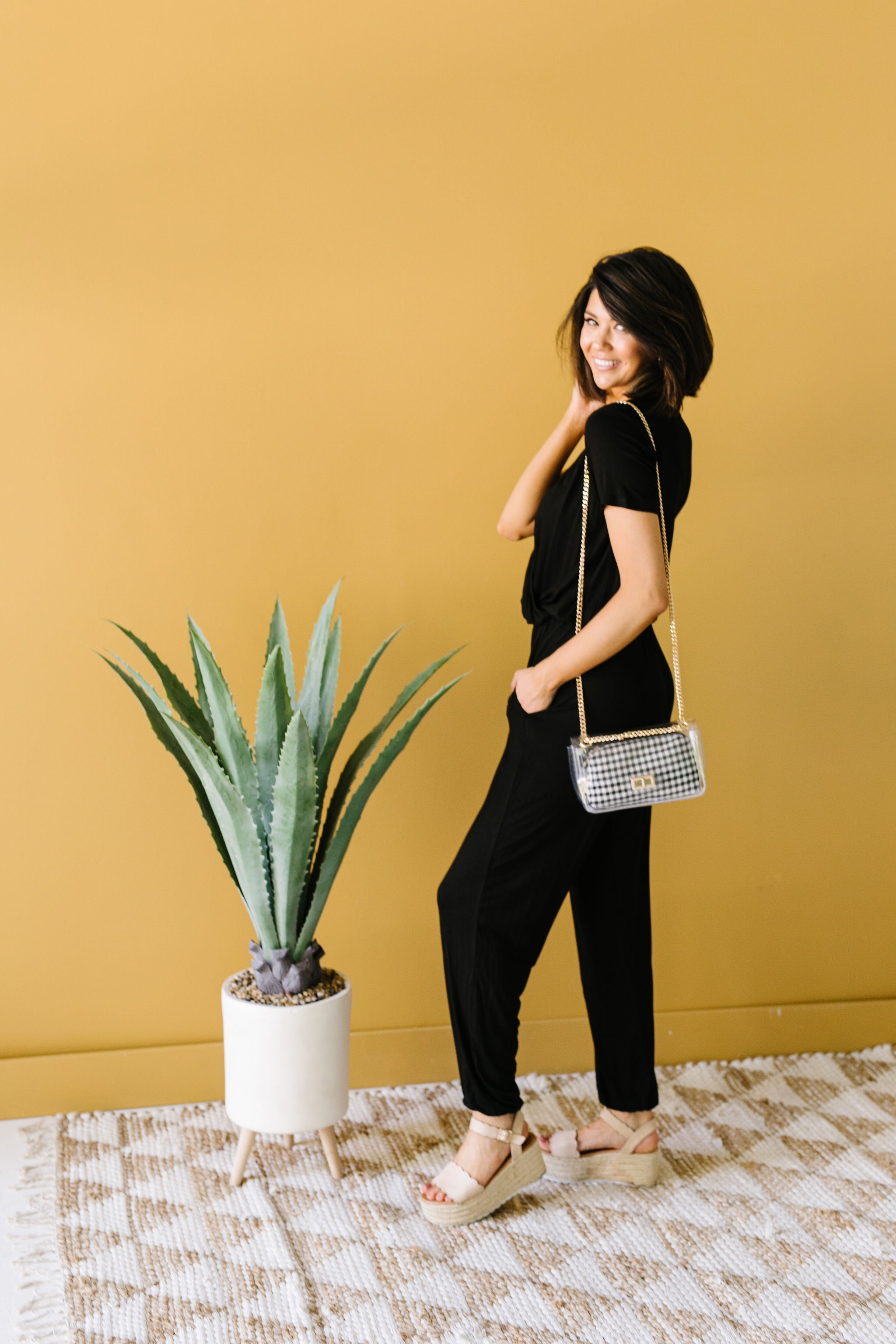 Jumping Jacks Jumpsuit In Black