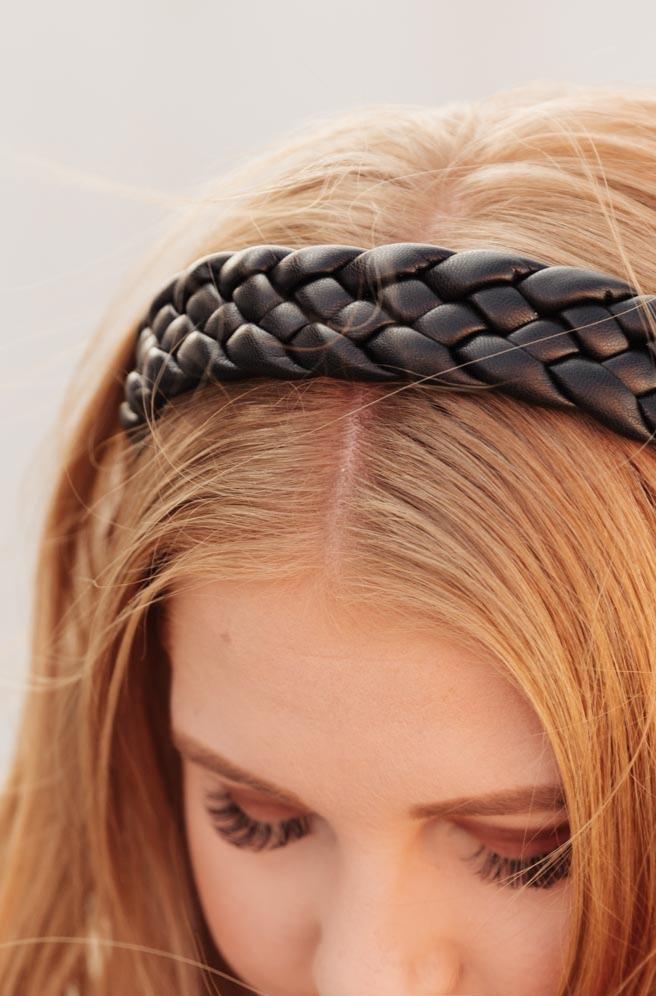 Topside Braided Headband in Black
