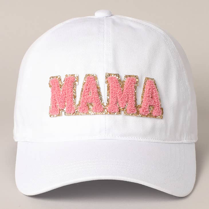 PREORDER: Mama Chenille Letter Patch Baseball Cap in Five Colors